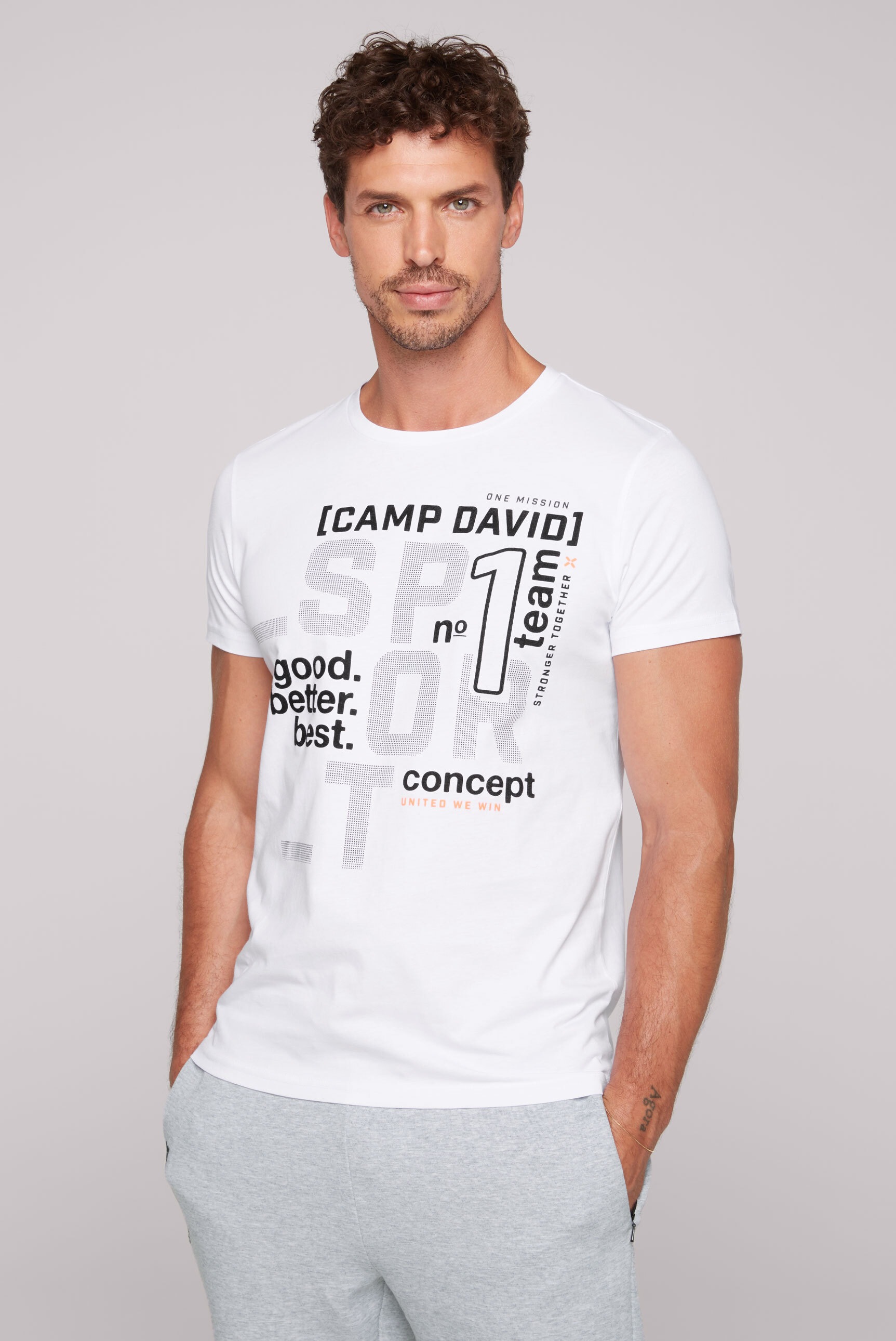 CAMP DAVID Rundhalsshirt, aus Baumwolle günstig online kaufen