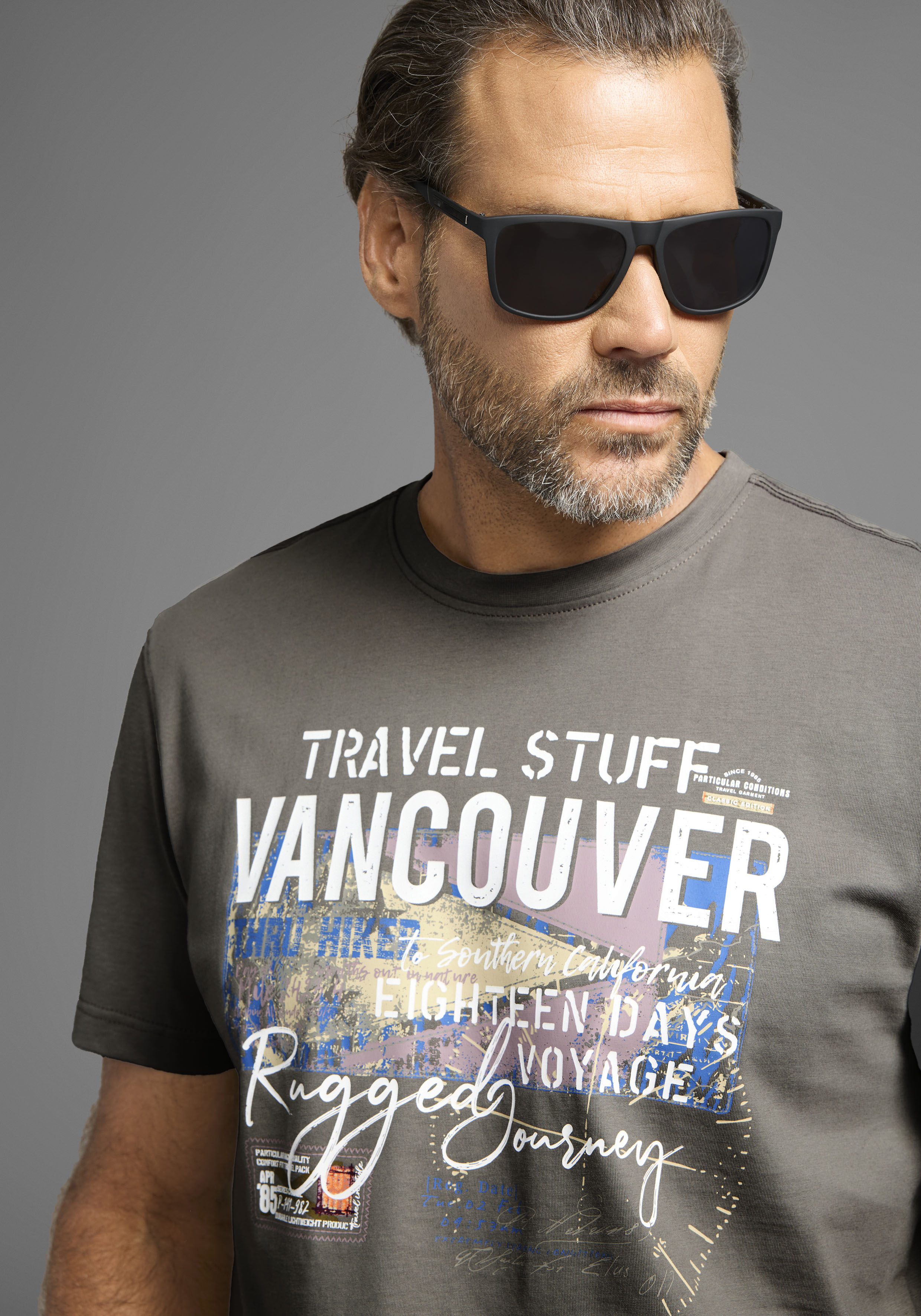 Thumbnail - Mans World T-Shirt Kurzarm, bedruckt, Rundhalsausschnitt, aus dehnbarem Jerseystoff