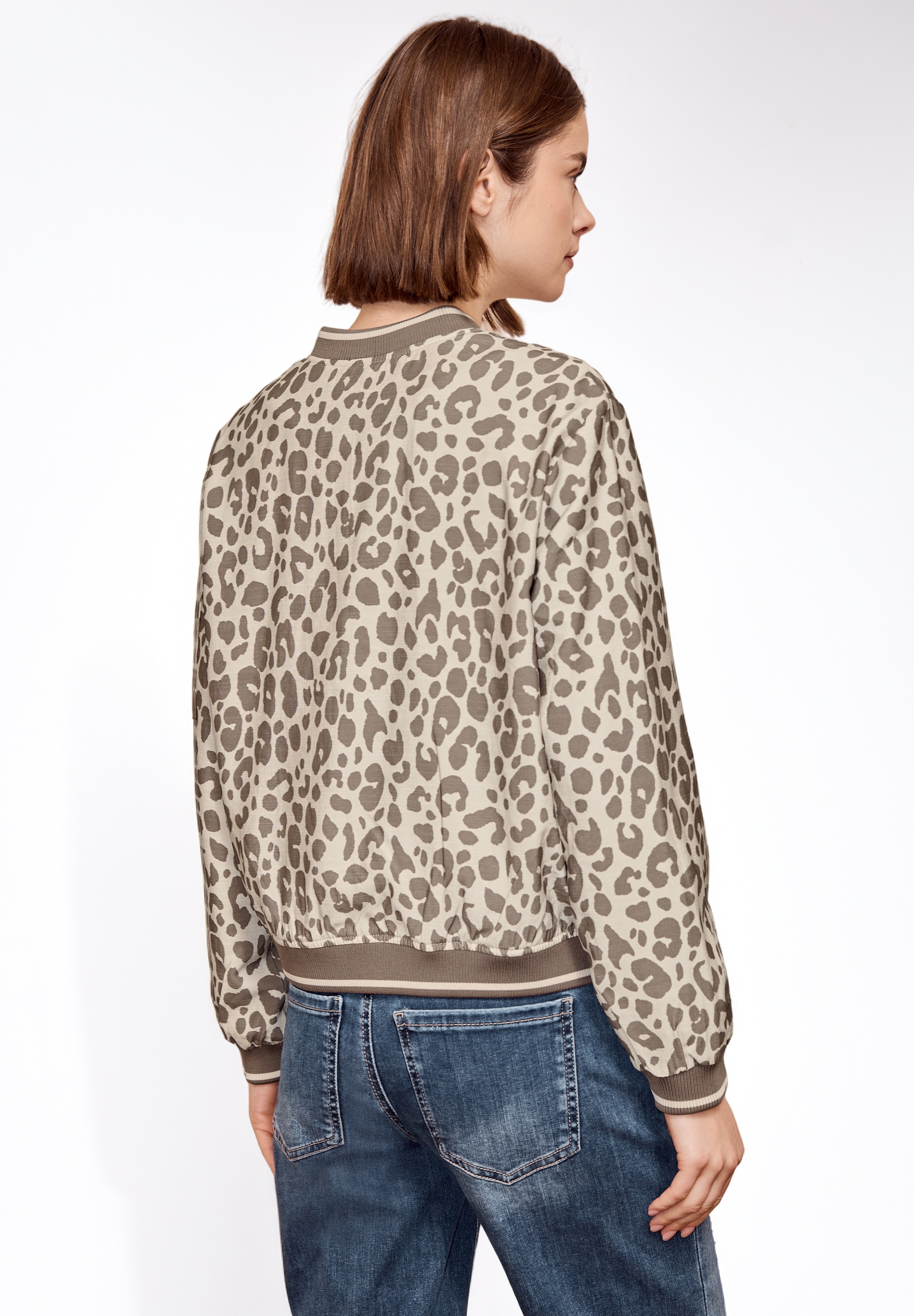 STREET ONE STUDIO Blouson ohne Kapuze Rundhalsausschnitt