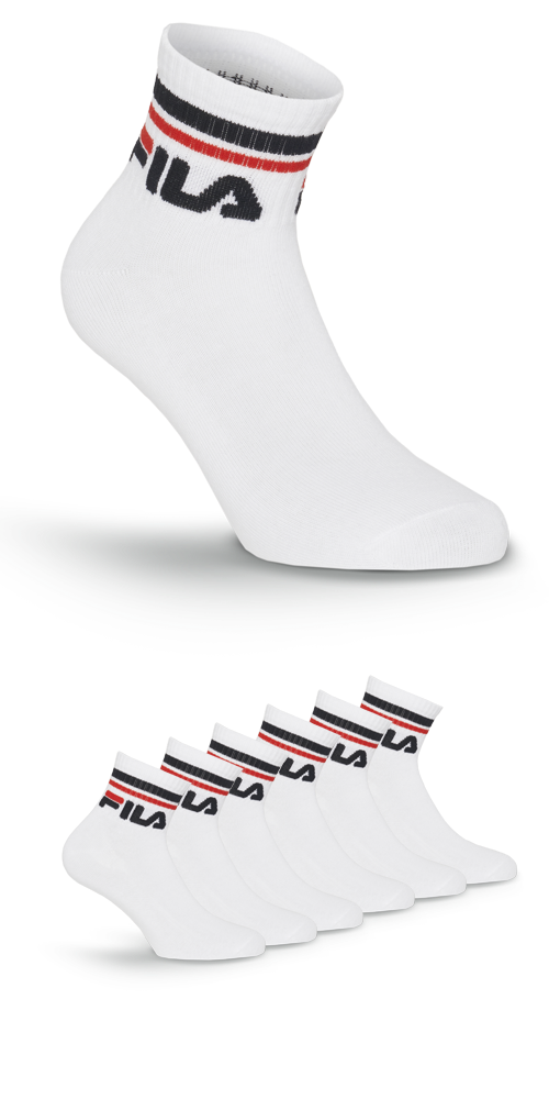 Fila Sportsocken "UNISEX QUARTER PLAIN SOCKS" 6 Stk. tlg. mit Logo-Schriftz günstig online kaufen