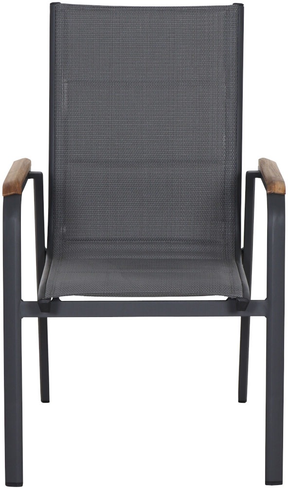 Siena Garden Gartensessel »Tesoro Stapelsessel 4er-Set FSC« Set, 4 Stk. tlg. Alu, Textil, Teak FSC 100 %