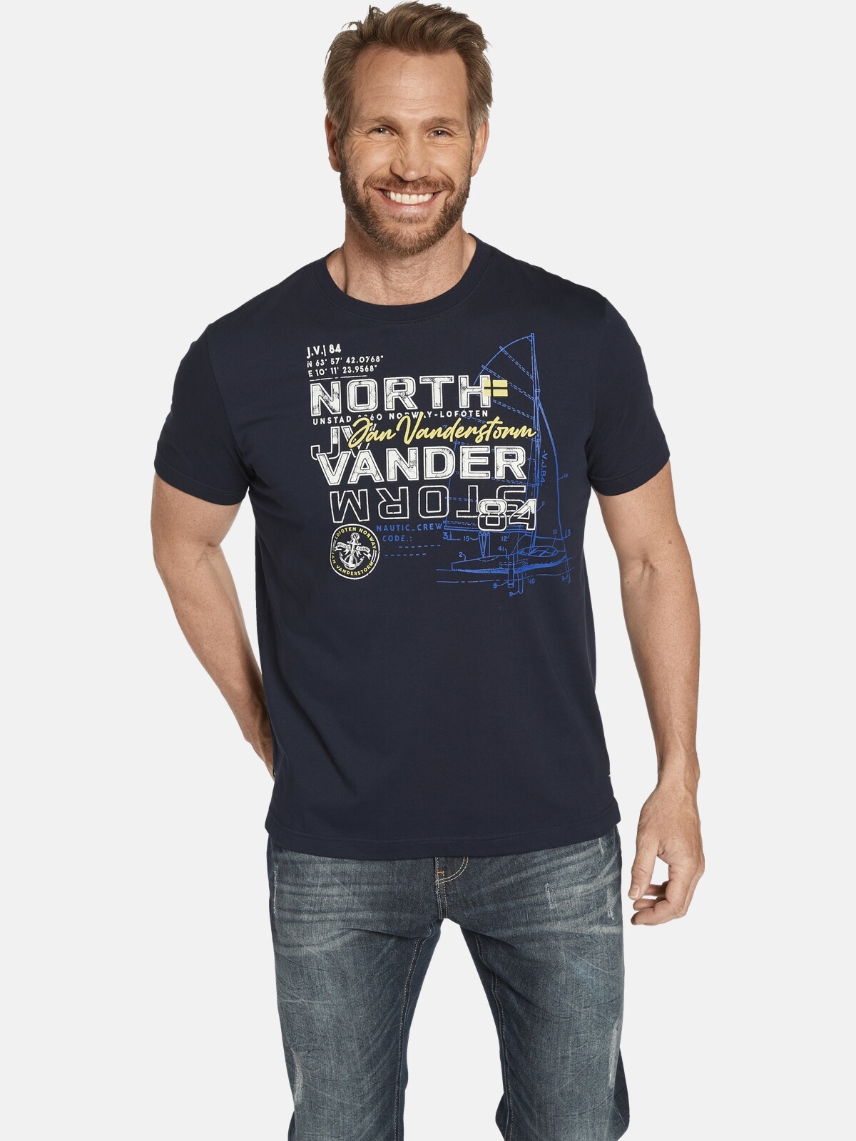 Jan Vanderstorm Rundhalsshirt "T-Shirt FRIMANN"