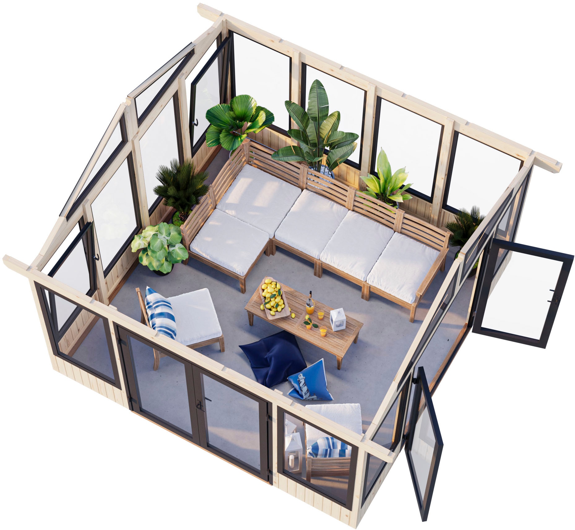 Palmako Holzpavillon »Isabella« BxTxH: 465x465x315 cm