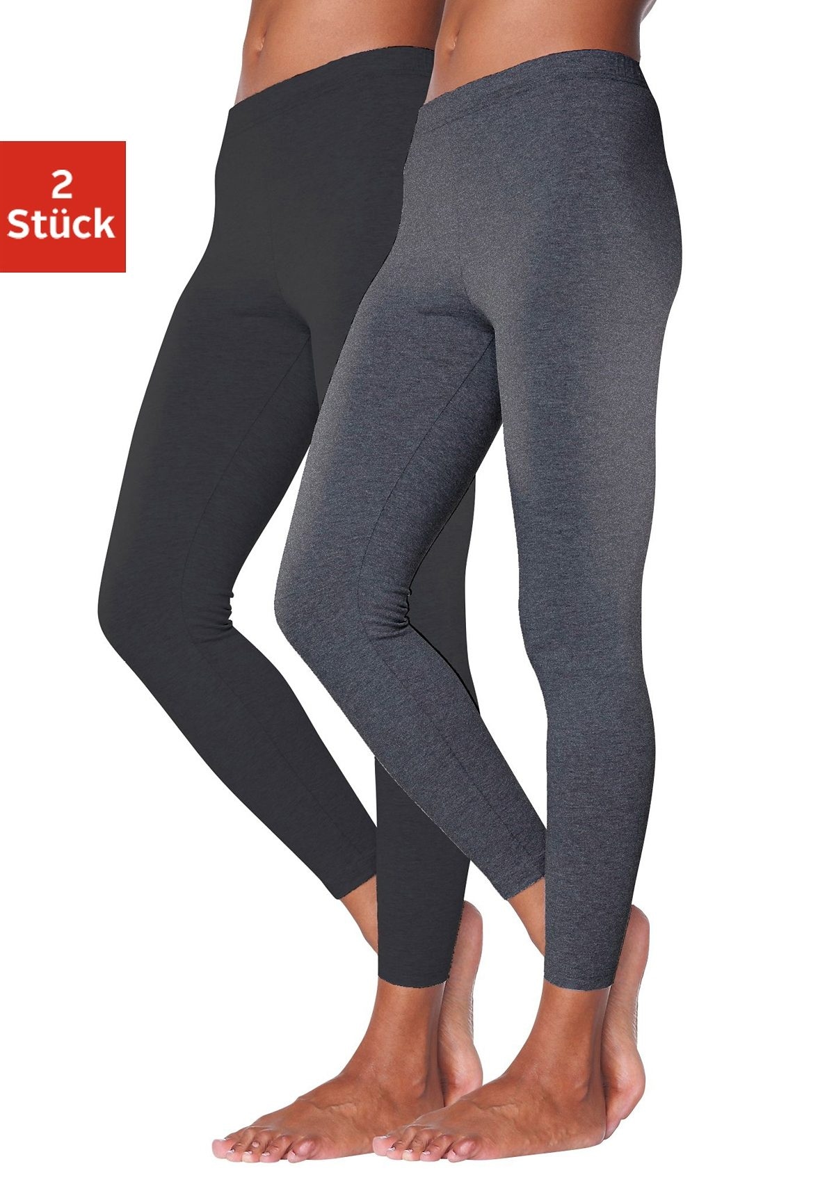 Vivance active Leggings, (2er-Pack), mit Gummibund, Loungewear für  bestellen | BAUR | Stretchhosen