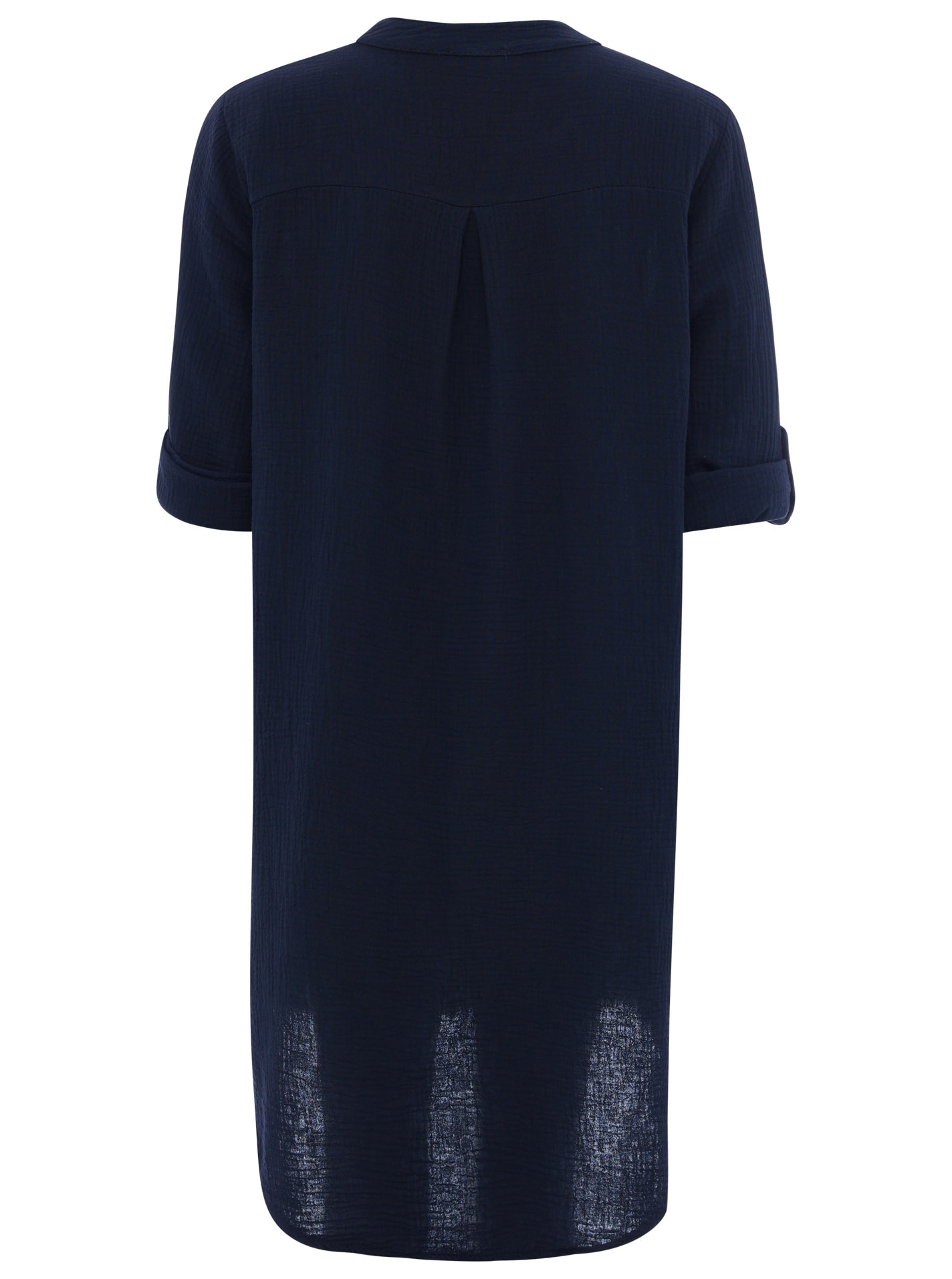 Zwillingsherz Schlupfbluse »"Rom"« verlängerte Rückenpartie, V-Neck, Turn-Up Ärmel, Musselin