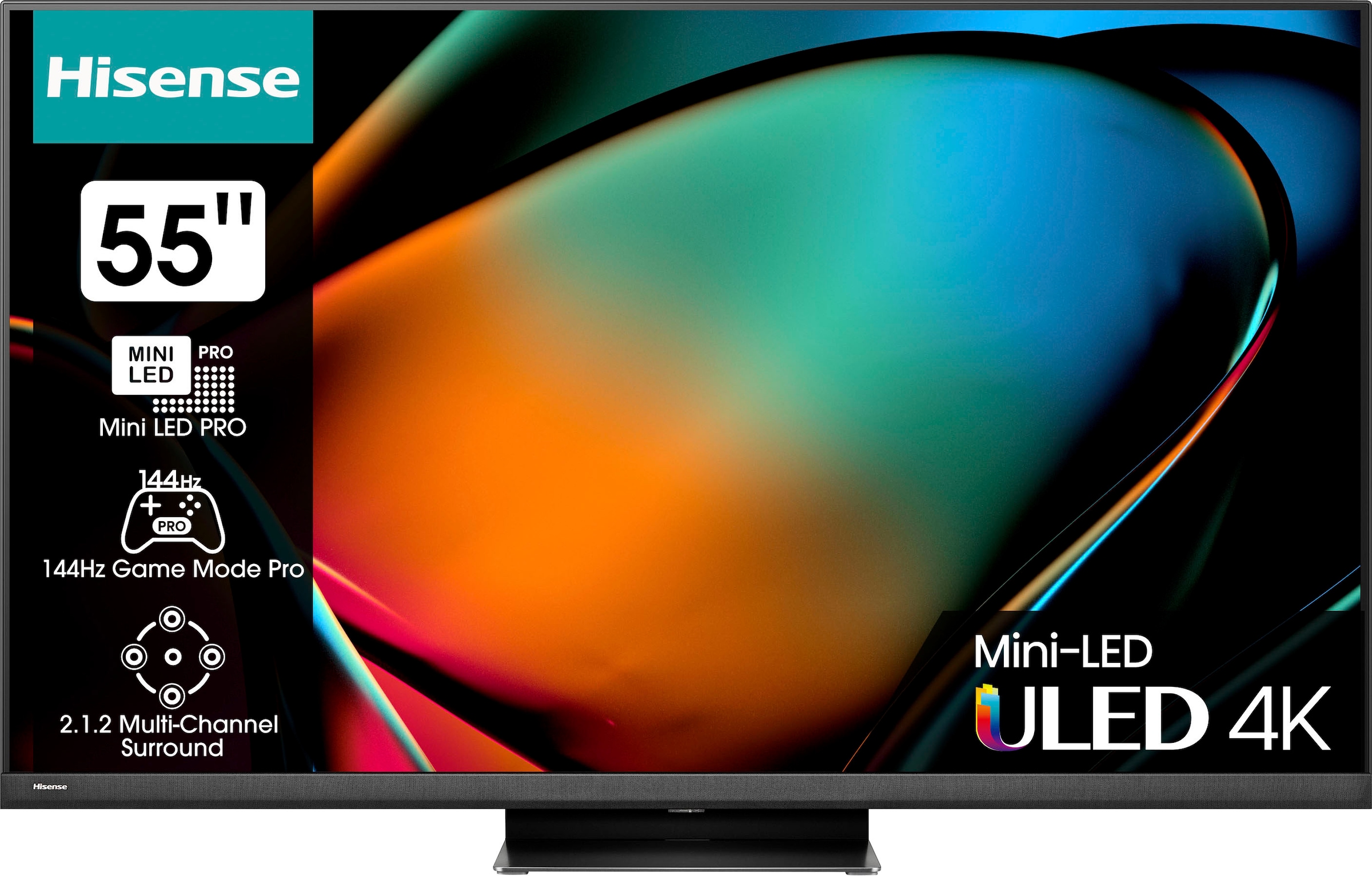 Hisense Mini-LED-Fernseher »55U8KQ«, 139 cm/55 Zoll, 4K Ultra HD, Smart-TV  | BAUR | alle Fernseher