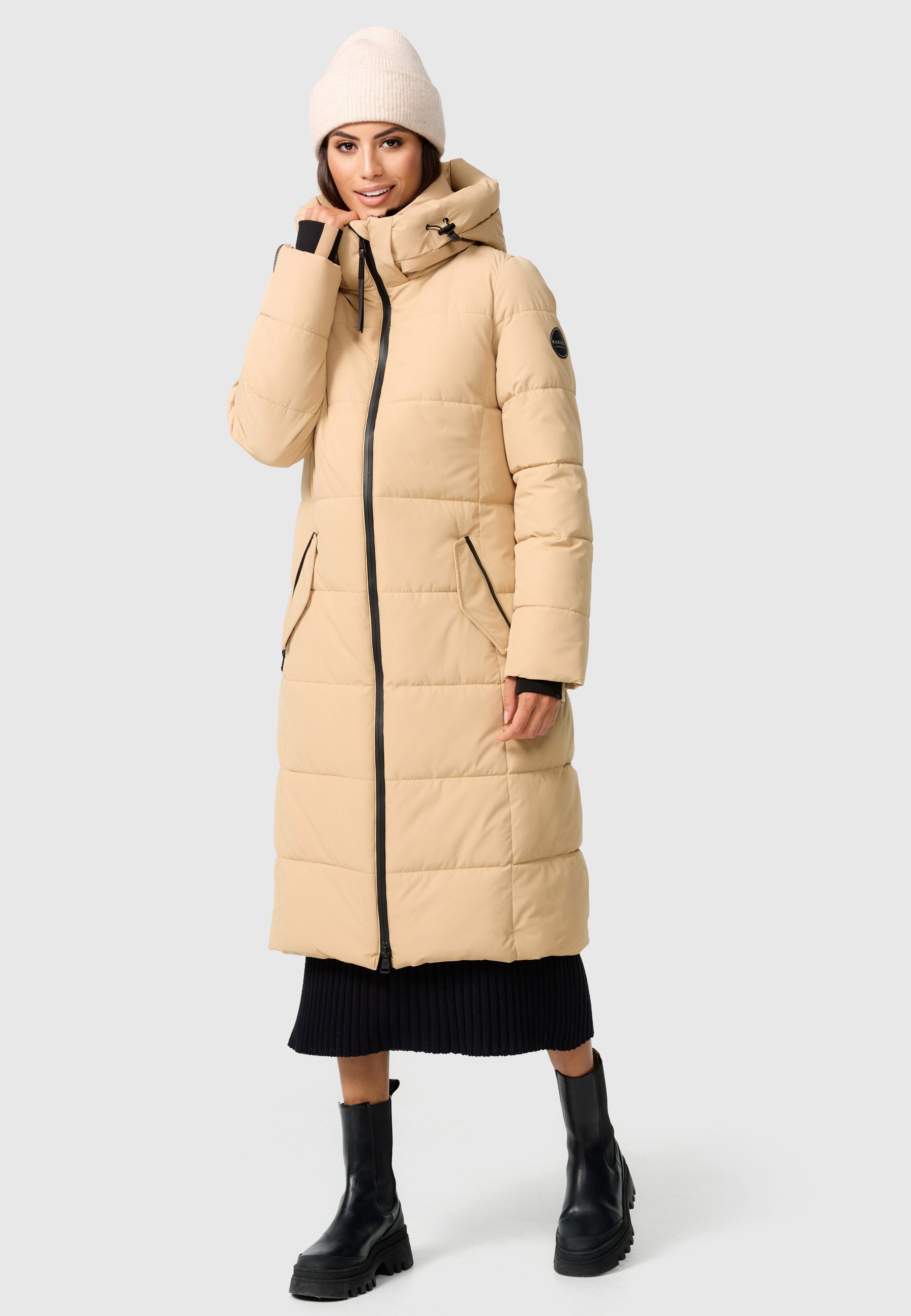 Thumbnail - Marikoo Steppjacke "Zuraraa XVI", langer Winter Mantel gesteppt