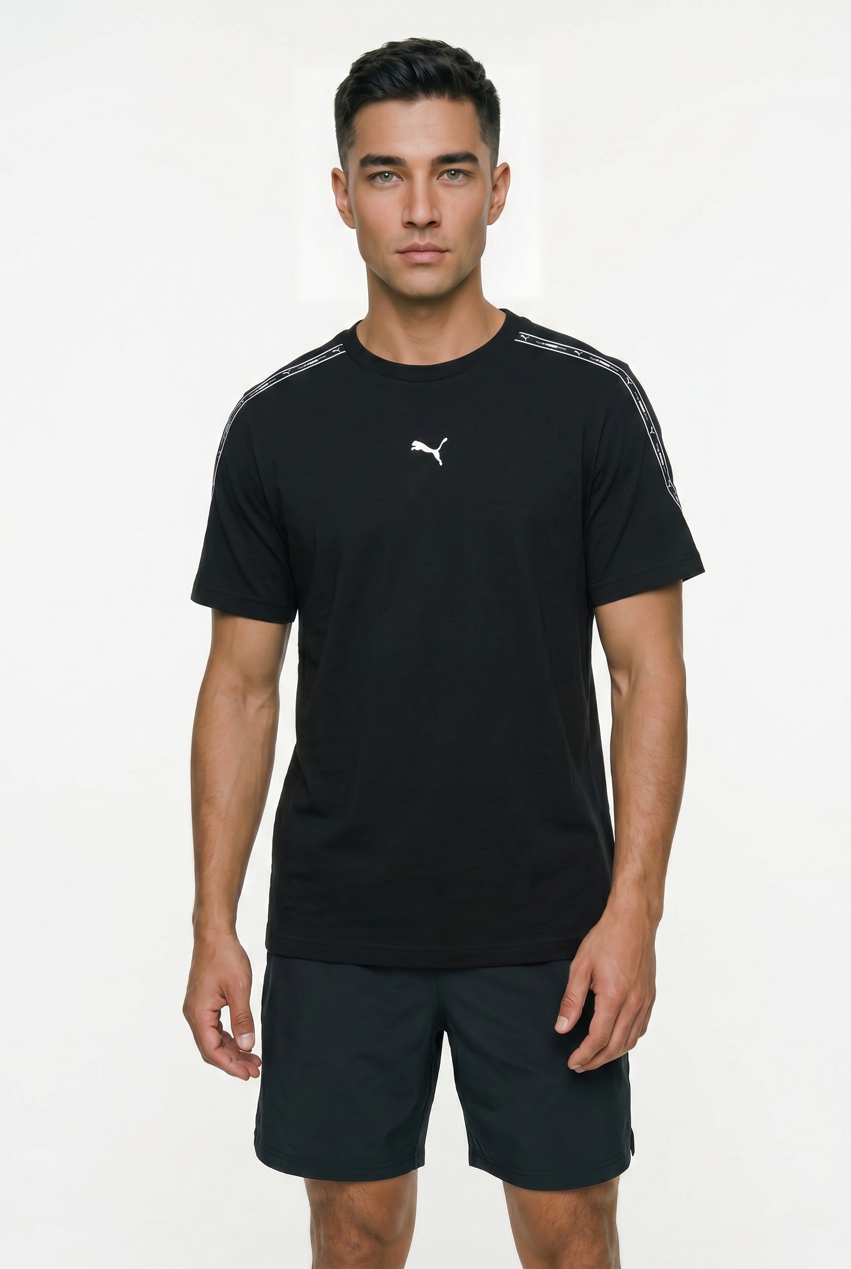 PUMA T-Shirt "ESS TAPE TEE" Regular Fit, Kurzarm, für sportlichen Look, aus Baumwolle