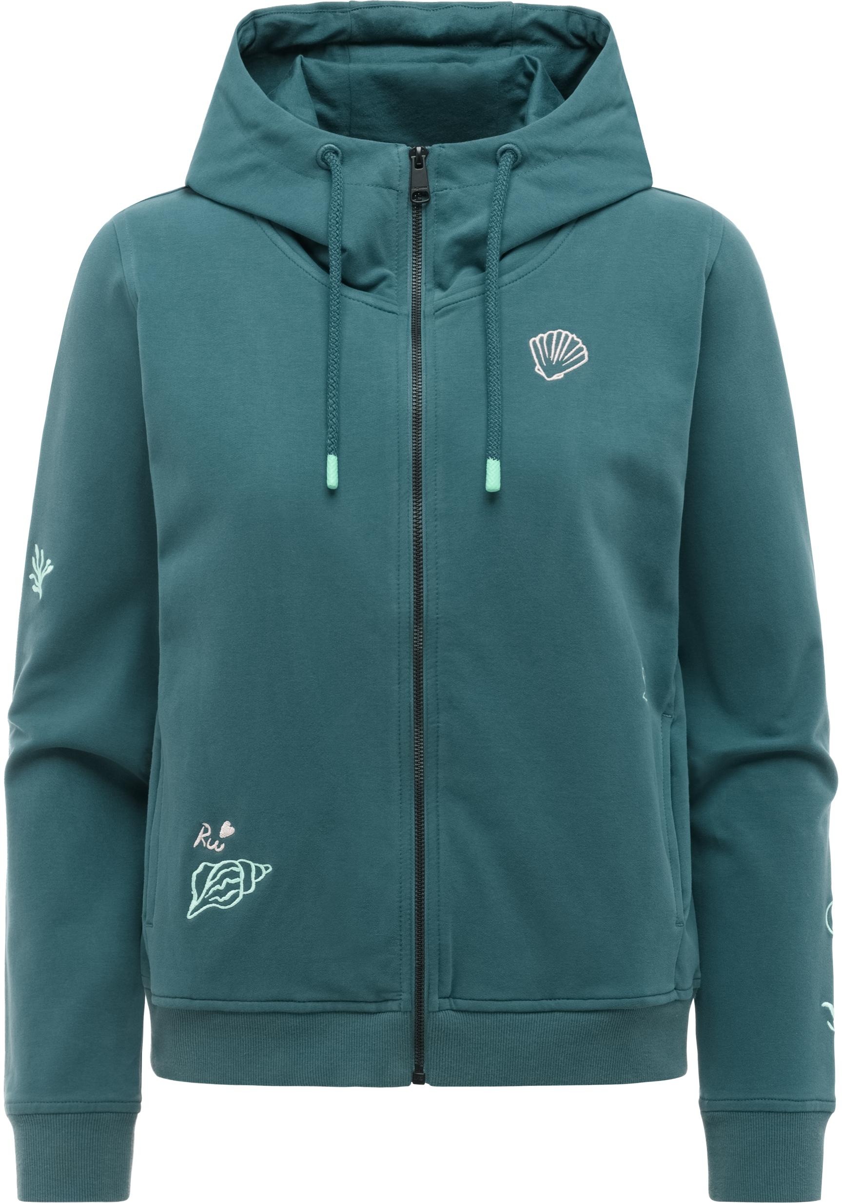 Ragwear Sweatjacke "Parya Embro" Damen Zipper mit Stickereien