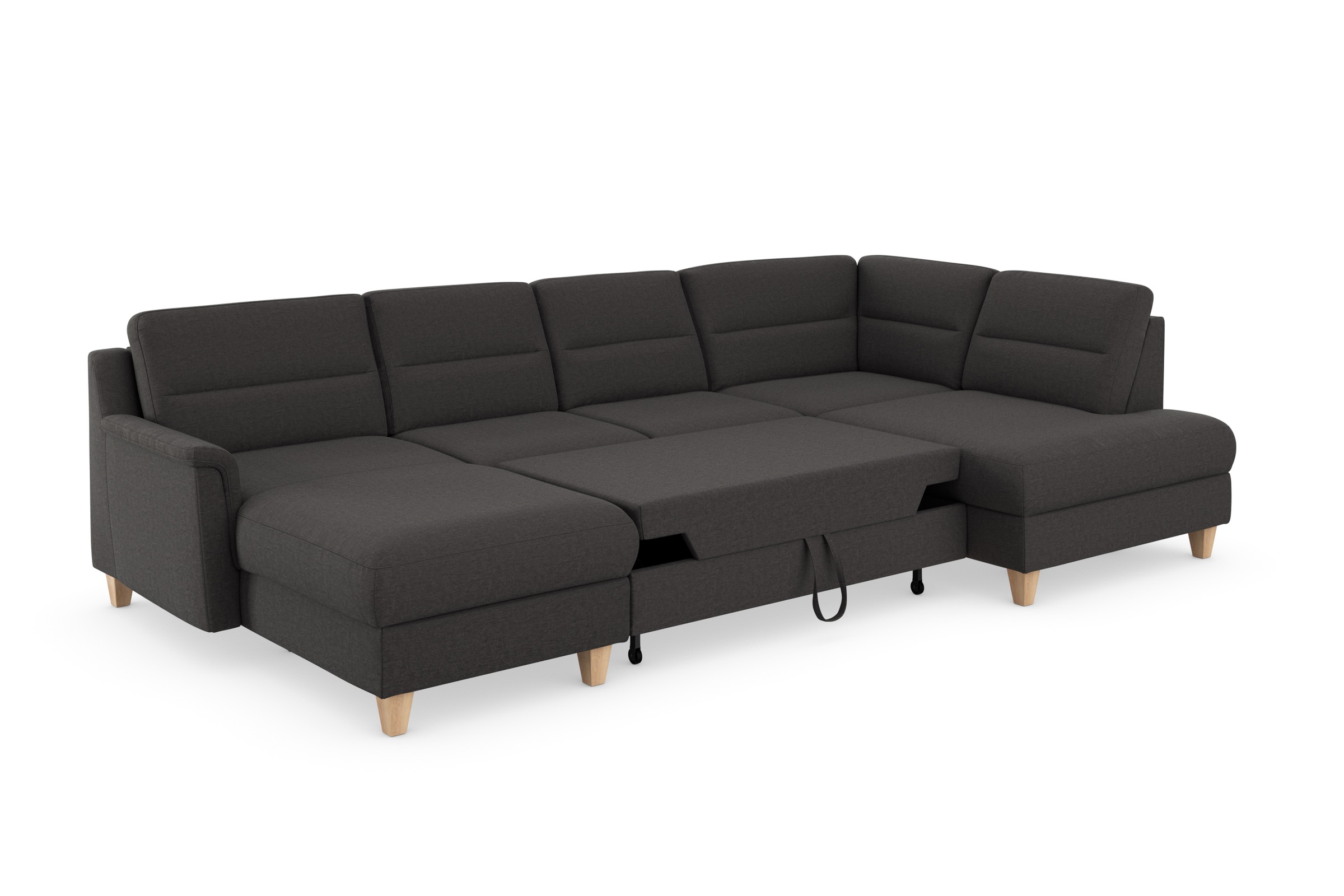 sit&more Wohnlandschaft »Farö U-Form«, inklusive Federkern, wahlweise mit Bettfunktion und Bettkasten