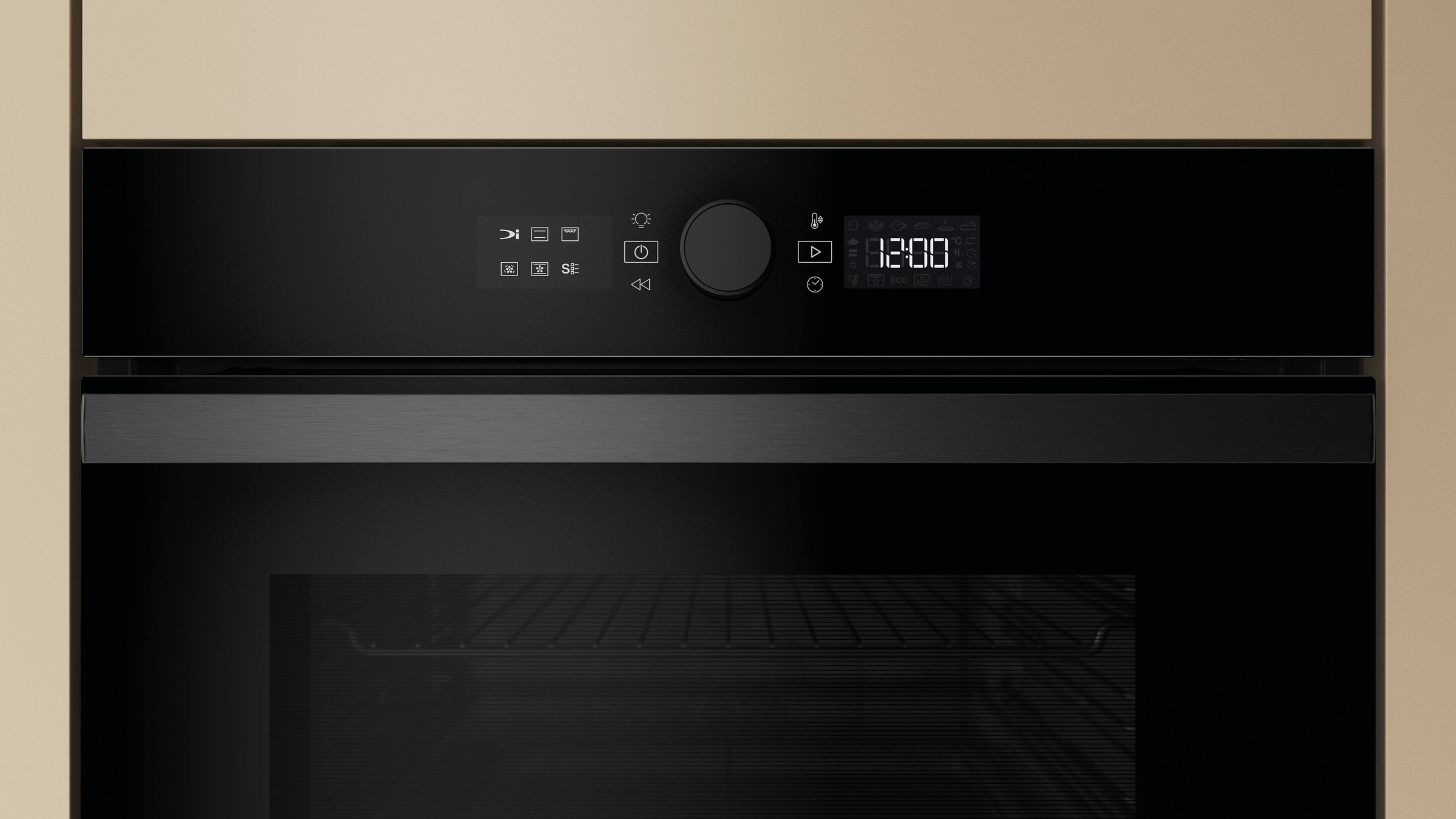 BAUKNECHT Einbaubackofen  »BBI4S8HM1SK«, mit 1-fach-Teleskopauszug, Hydrolyse, AirFry-Funktion, Pizzafunktion, 1-fach-Teleskopauszug, Gentle Steam