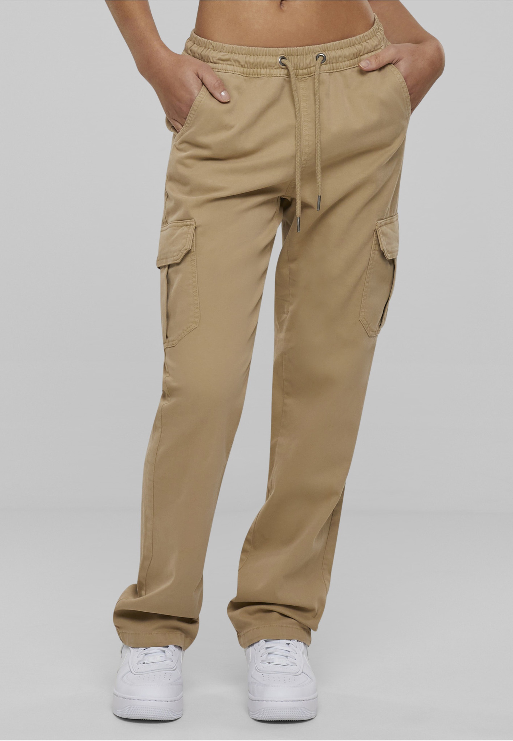 URBAN CLASSICS Cargohose »Urban Classics Damen Ladies High Waist Twill Cargo Pants«