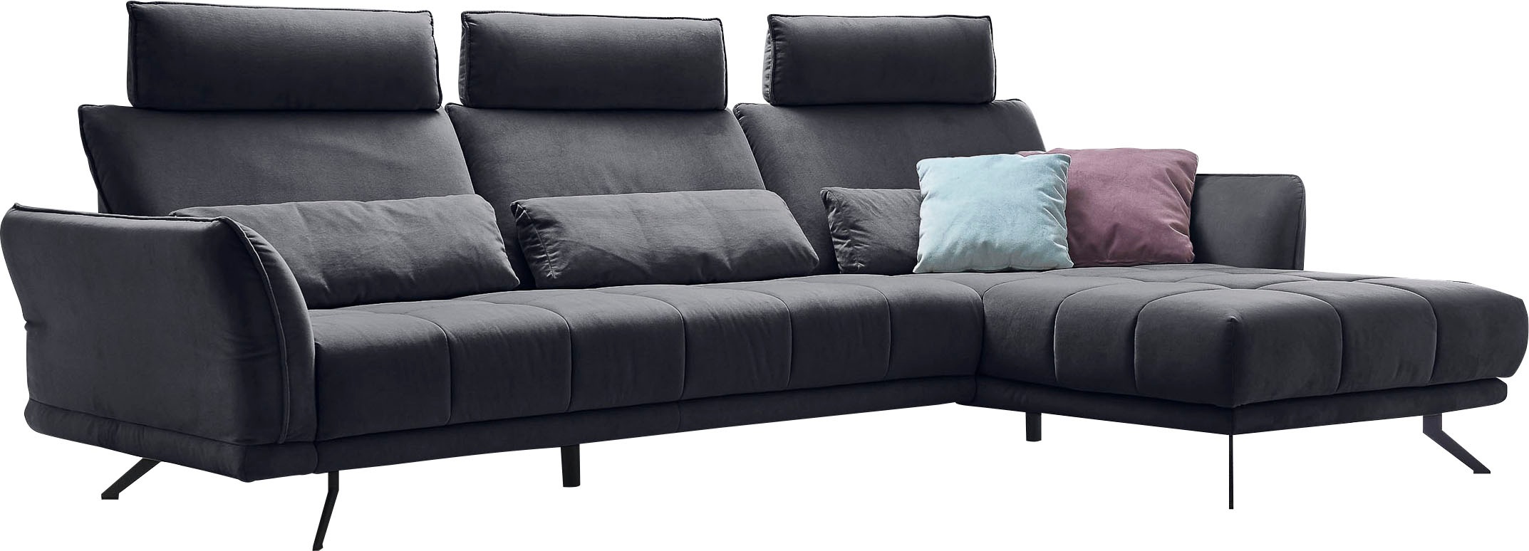 Die PlanBar Ecksofa »MP-IN20041 L-Form«, optional Sitztiefenverstellung und Kopfstützen