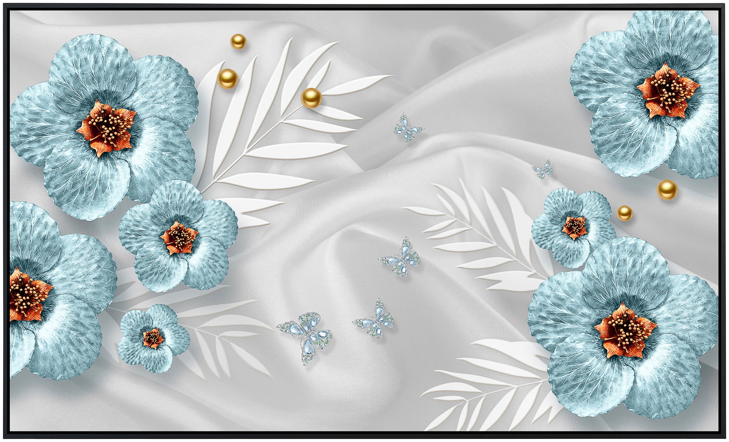 Papermoon Infrarotheizung »Muster mit Blumen«, sehr angenehme Strahlungswärme