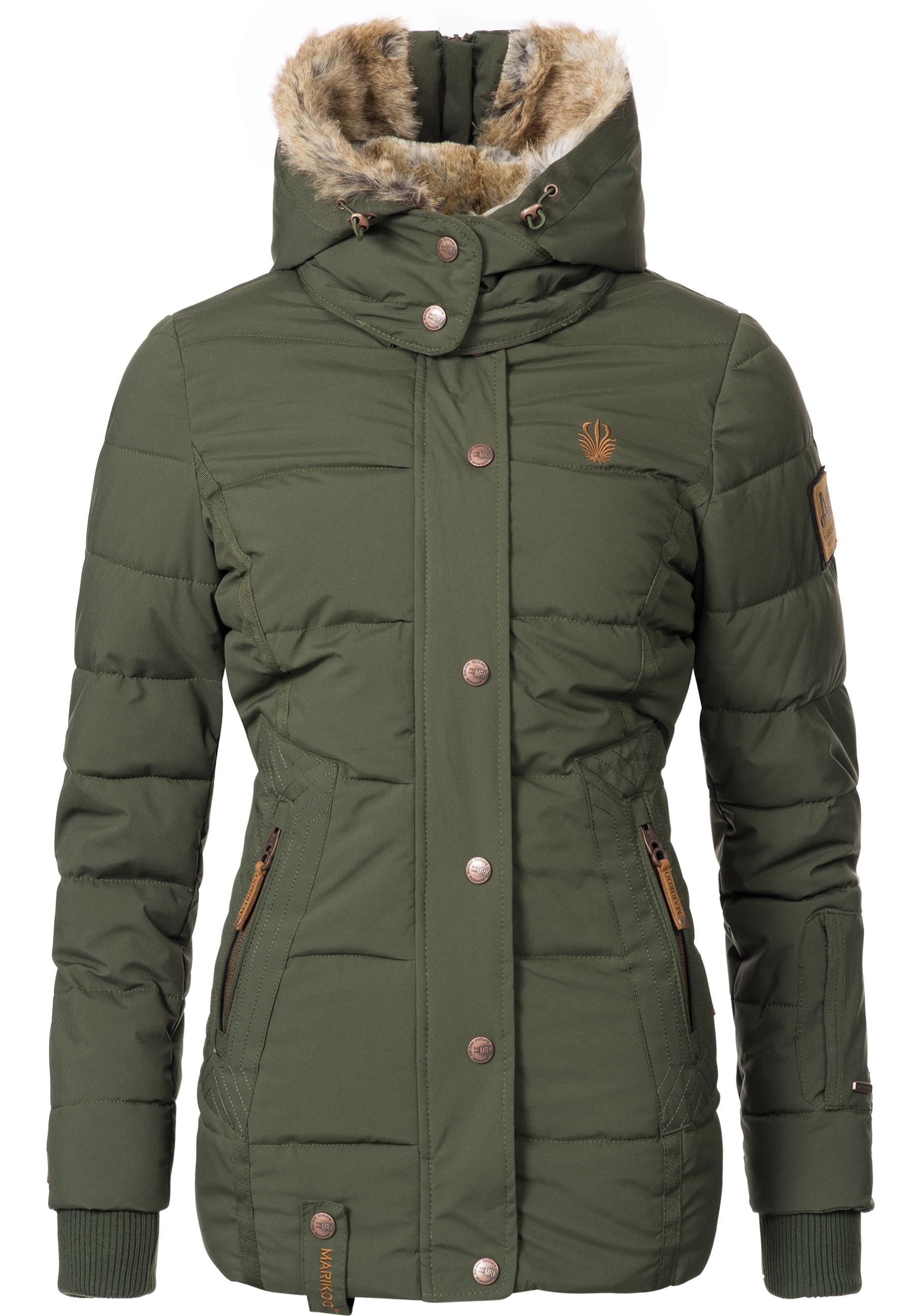 Marikoo Winterjacke »Nekoo«, mit Kapuze, stylische Damen Steppjacke mit großer Kapuze