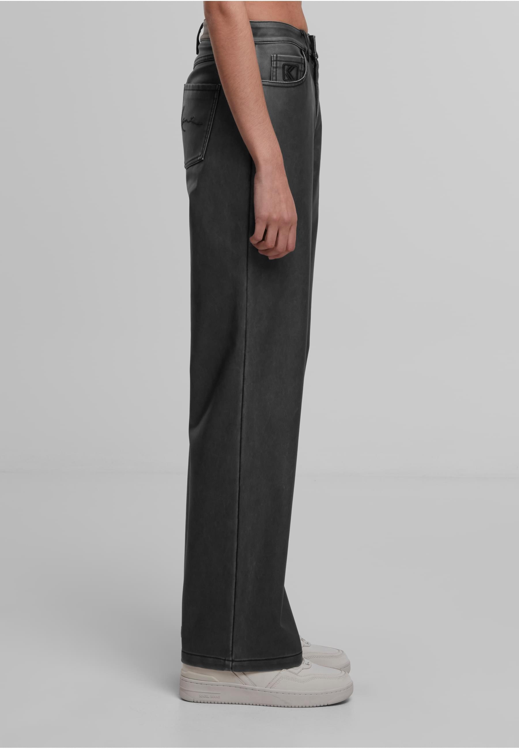 Karl Kani Stoffhose »Karl Kani Signature Pu Wide Leg Pants black«, (1 tlg.)