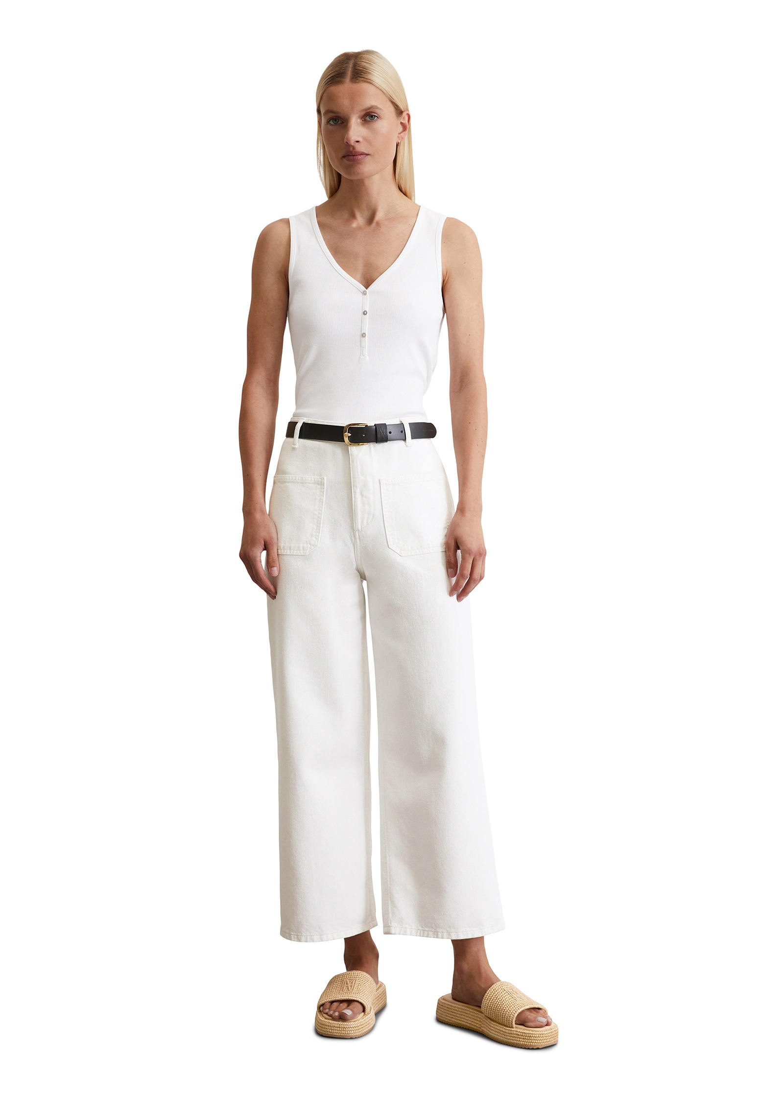 Marc O'Polo T-Shirt »mit Knopfleiste«
