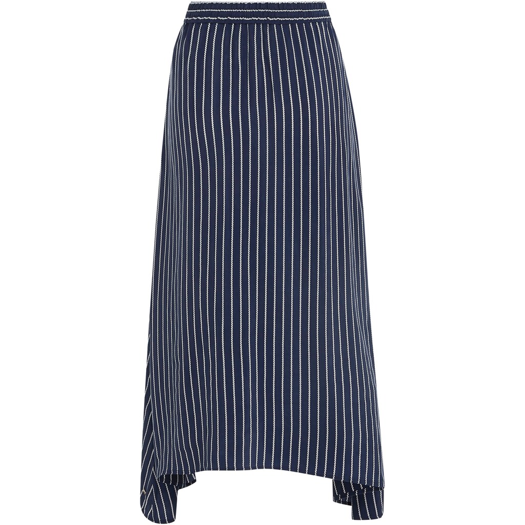 Tommy Hilfiger Midirock »CUPRO ROPE STP MIDI SKIRT«