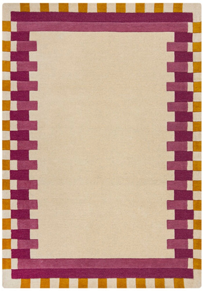 FLAIR RUGS Wollteppich »Kai Wool Border«, rechteckig, 10 mm Höhe, Kai Wool Border Läufer Teppich