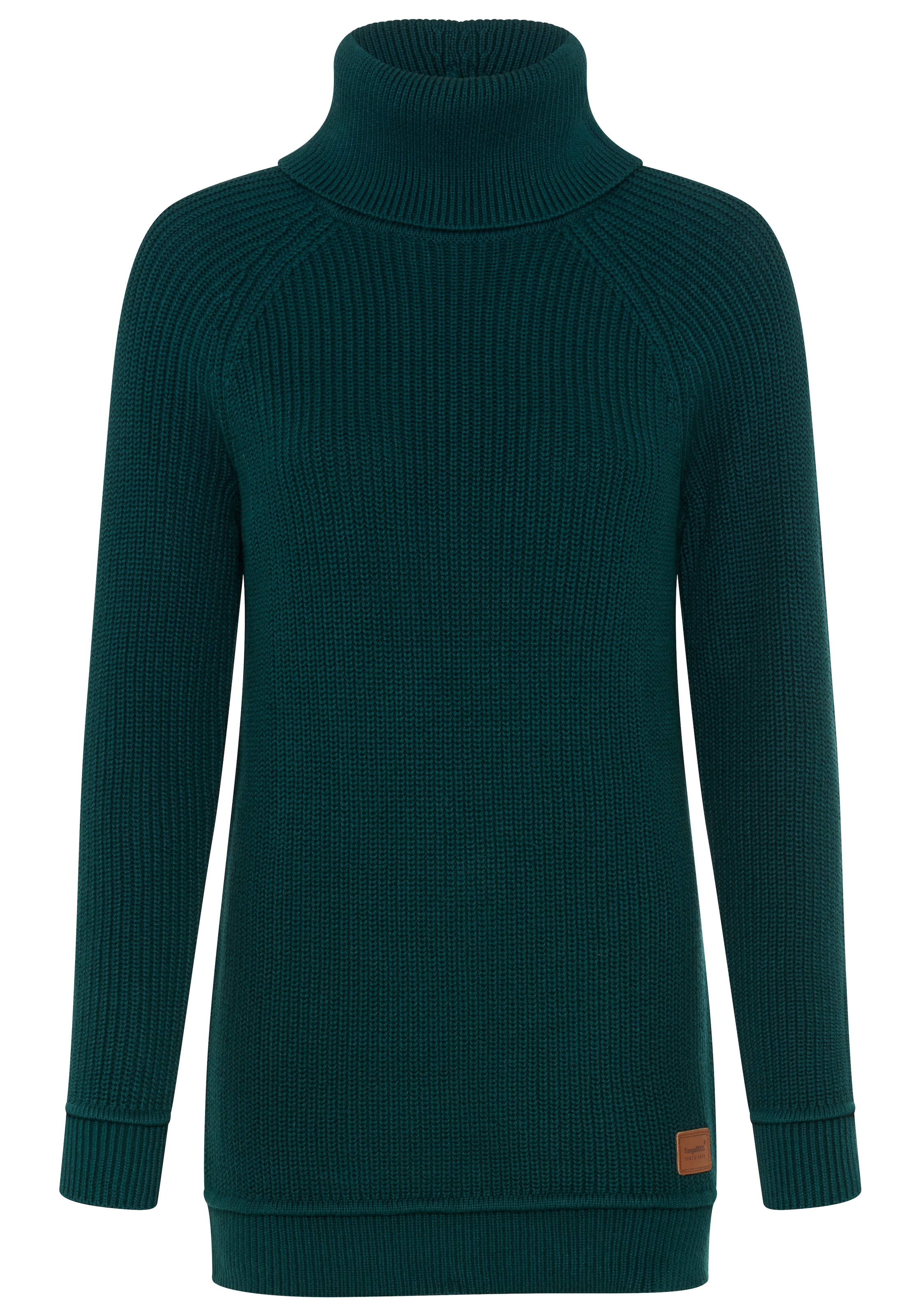 KangaROOS Longpullover mit Rollkragen, figurumspielende Passform, hüftbedeckende Länge
