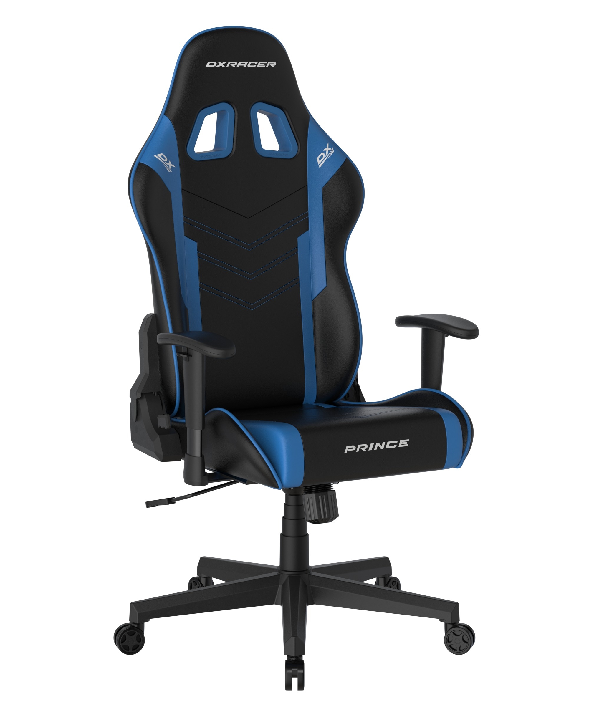 DXRacer Gaming-Stuhl »Prince Gaming Chair Regular L, PVC, schwarz blau«