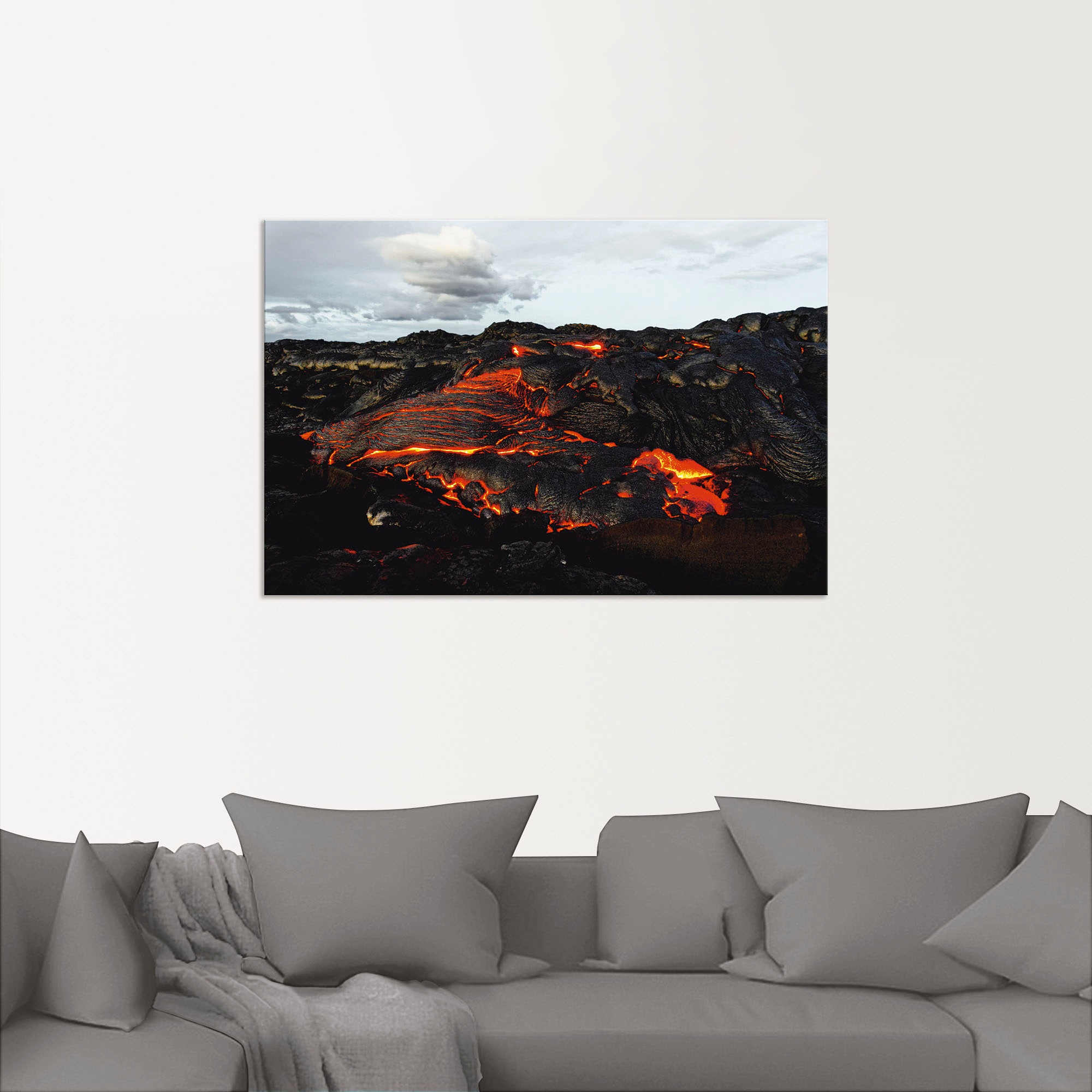 Artland Wandbild »Hawaii Lava tritt aus einer Erdspalte«, Amerika, (1 St.), als Alubild, Leinwandbild, Wandaufkleber oder Poster in versch. Größen