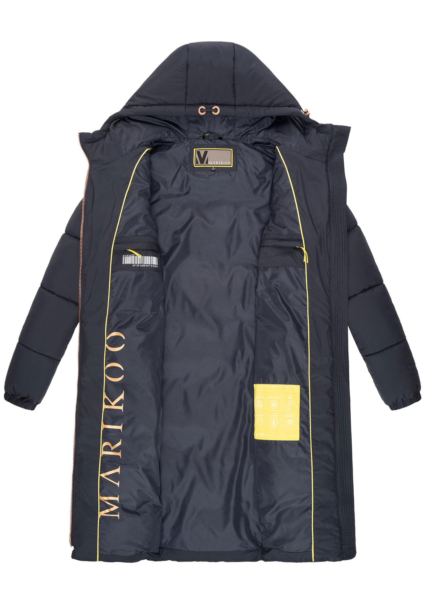Marikoo Winterjacke »Nomadiaa«, Lange Damen Winterjacke