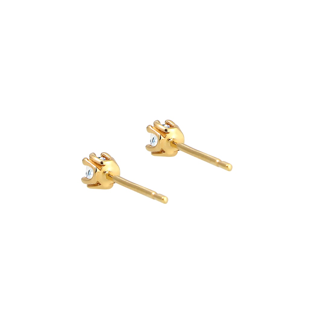 Elli DIAMONDS Paar Ohrstecker »Solitär Stecker Diamant (0.06 ct.) 585 Gelbgold«