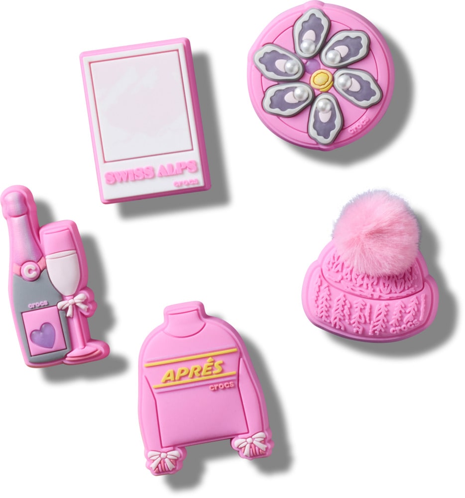 Crocs Schuhanstecker »Jibbitz™ Apres Girl« Set, Kein Spielzeug. Nicht für Kinder unter 3 Jahren geeignet, 5 Stk. tlg. Charm, Anstecker, Set im Apre Ski Look