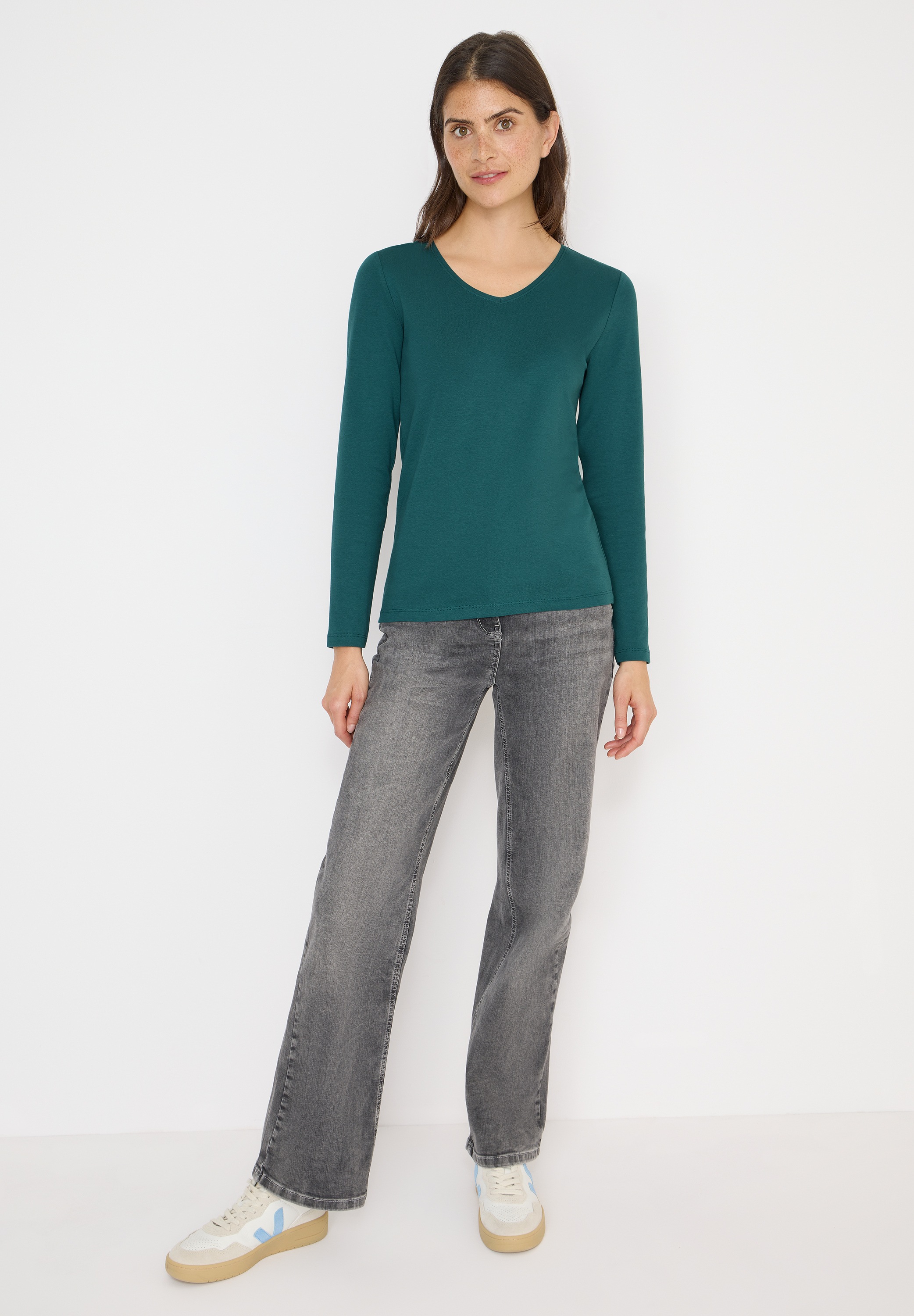 Thumbnail - Cecil Langarmshirt aus reiner Baumwolle