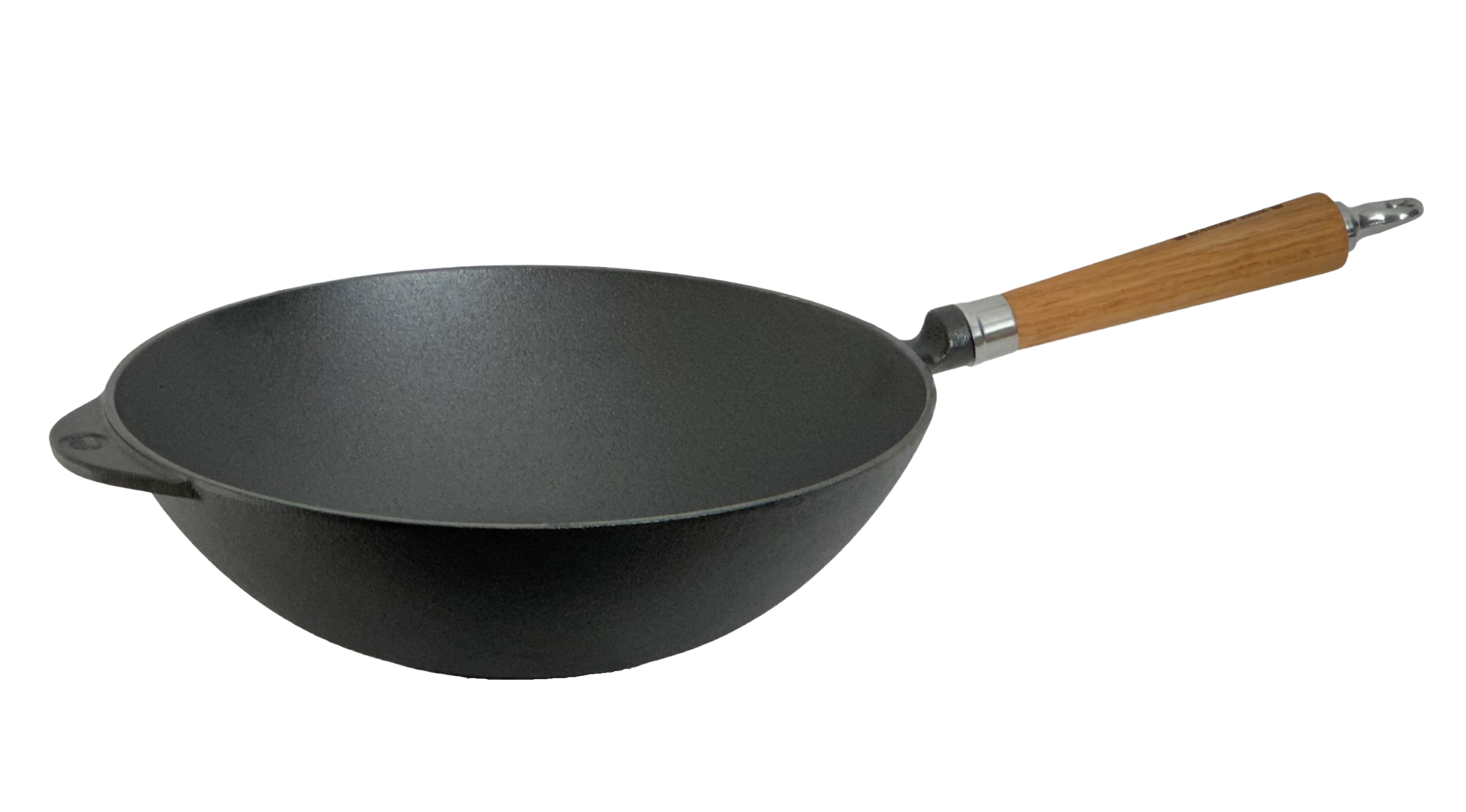 Ronneby Bruk Wok "Maestro Wokpfanne, Ø 32 cm, mit Holzgriff" Gusseisen 1 tlg.