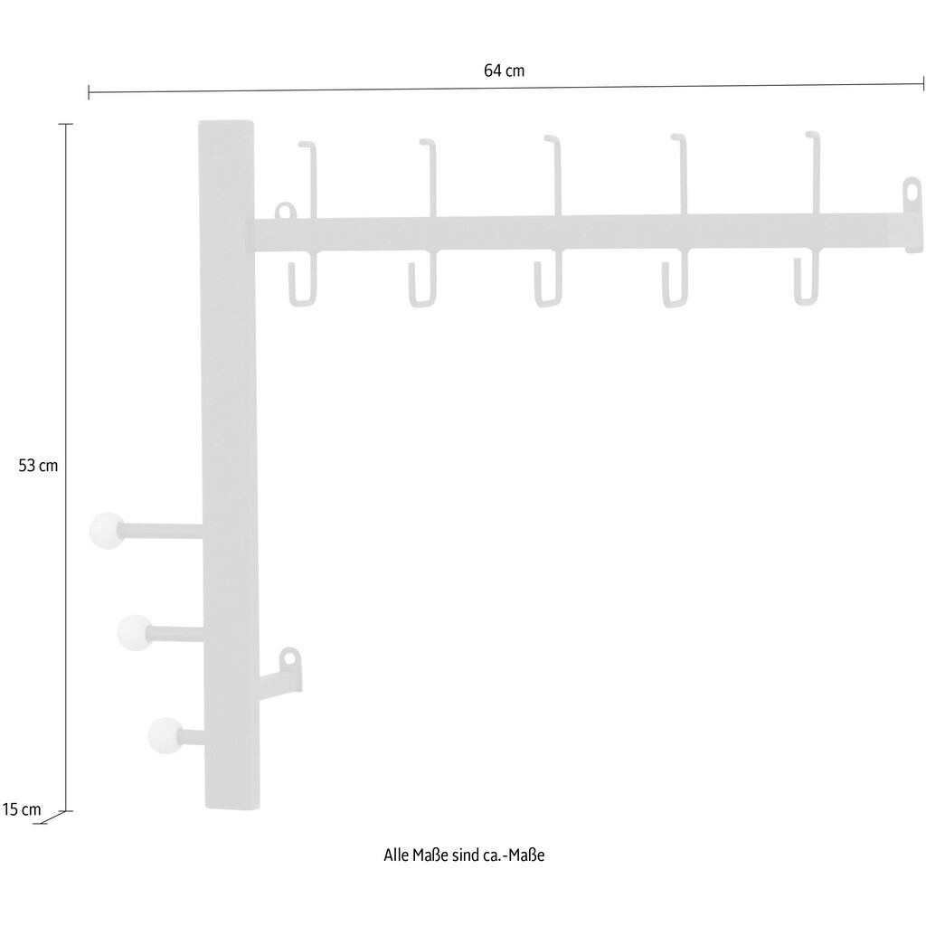 INOSIGN Garderobenleiste, (1 St.), aus Metall, Breite 64 cm