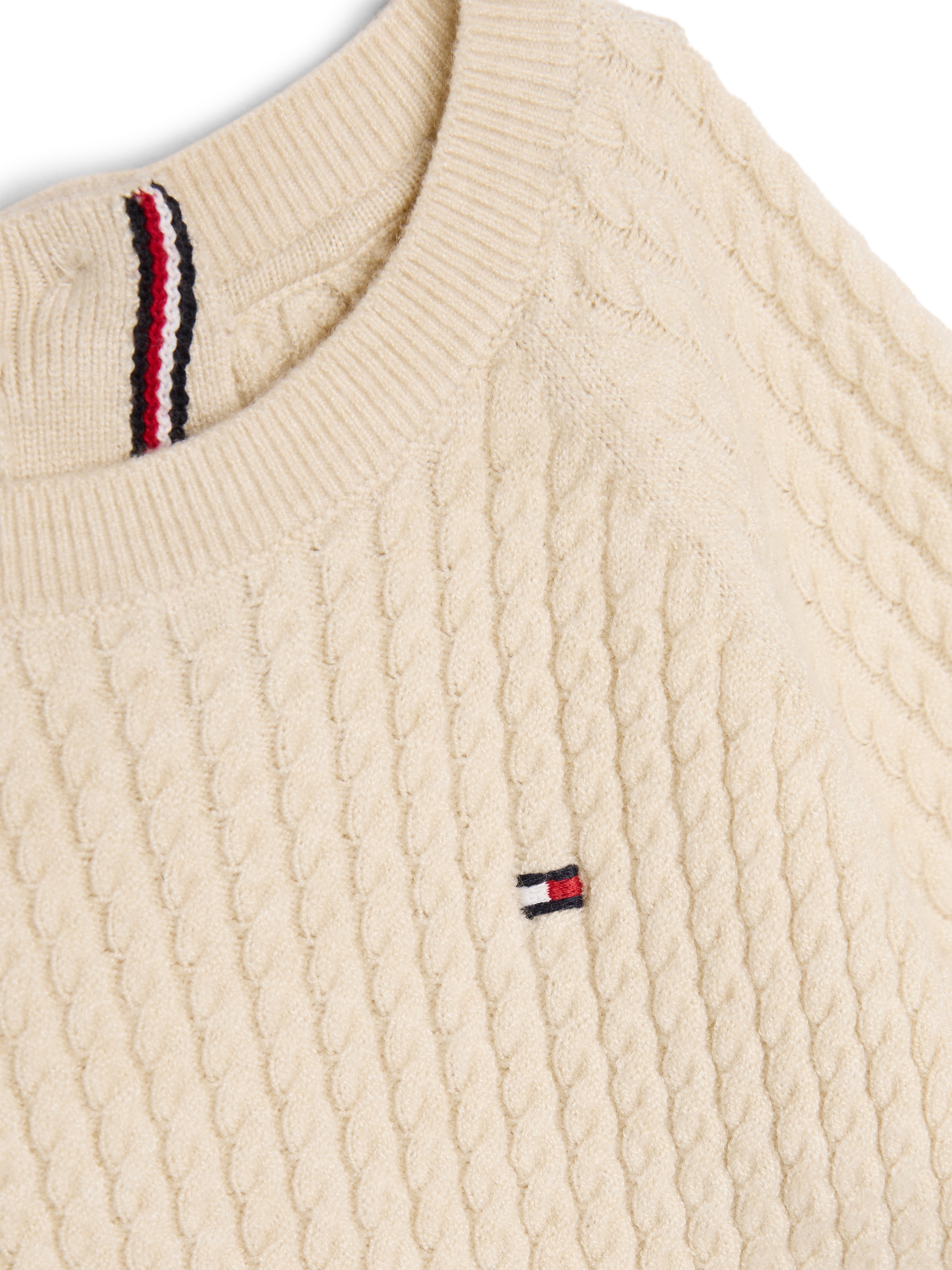 Tommy Hilfiger Shirt, Hose, Jacke & Mütze »CABLE KNITTED SET GIFTBOX«, mit Zopfmuster, mit Raglanärmeln