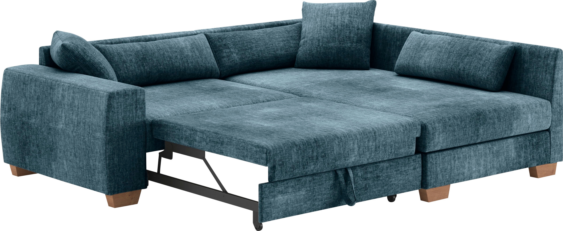Mr. Couch Ecksofa »Helena L-Form«, Mit Federkern, wahlweise mit Bettfunktion und Taschenfederkern