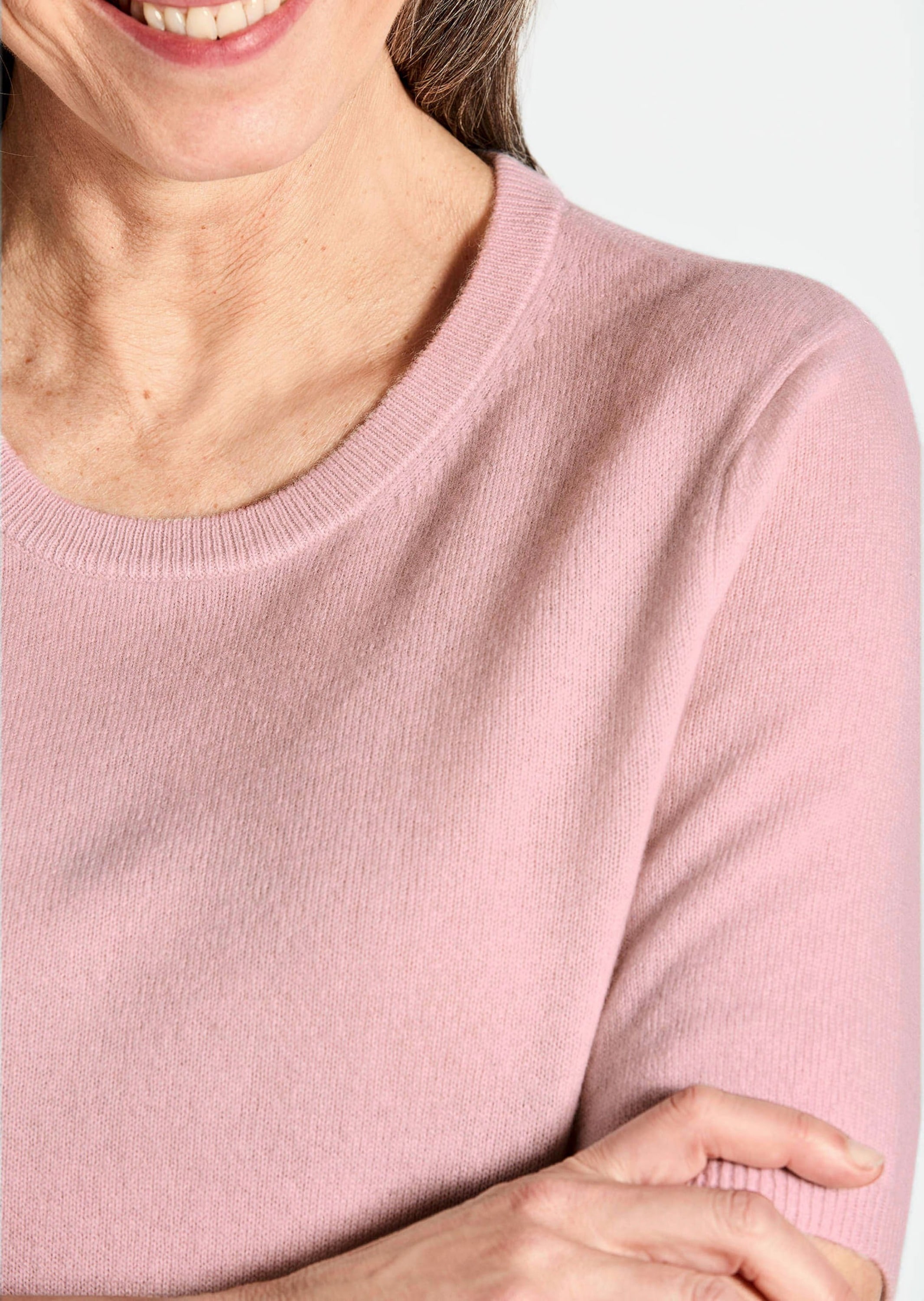 GOLDNER Kurzarmpullover »Kaschmirpullover mit Rundhals Halbarmpullover mit Rundhals aus Kaschmir«