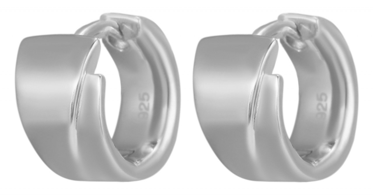 Paar Creolen ADELIA´S "Damen Creolen aus poliertem 925 Sterling Silber Ø 9 mm", silber, Ohrringe, Damen, Damen, Silber 925 (Sterlingsilber) 4