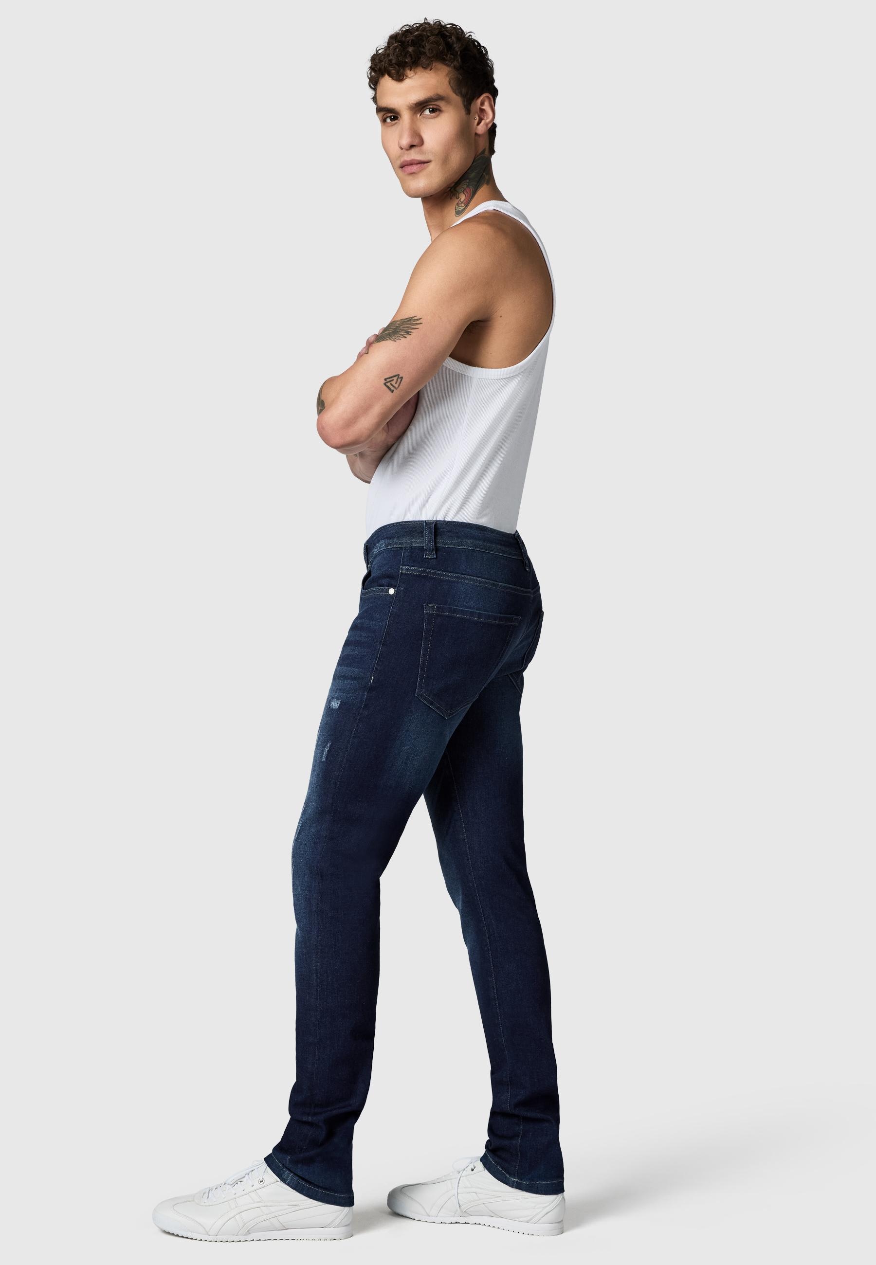 PEAK TIME Slim-fit-Jeans »München« Herren Jeans mit Destroyed-Optik