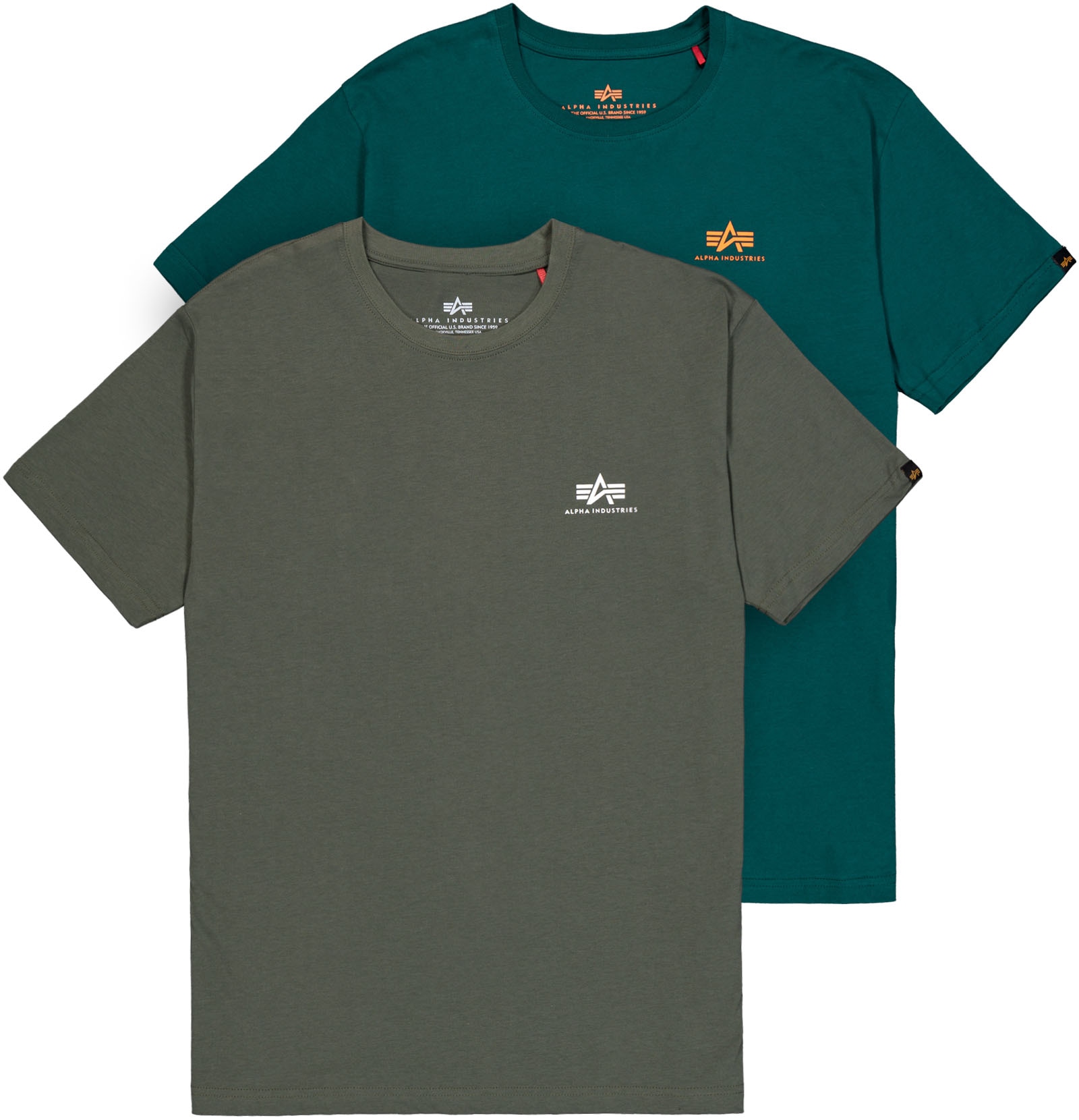 Alpha Industries Rundhalsshirt "Basic T Small Logo 2 Pack" günstig online kaufen