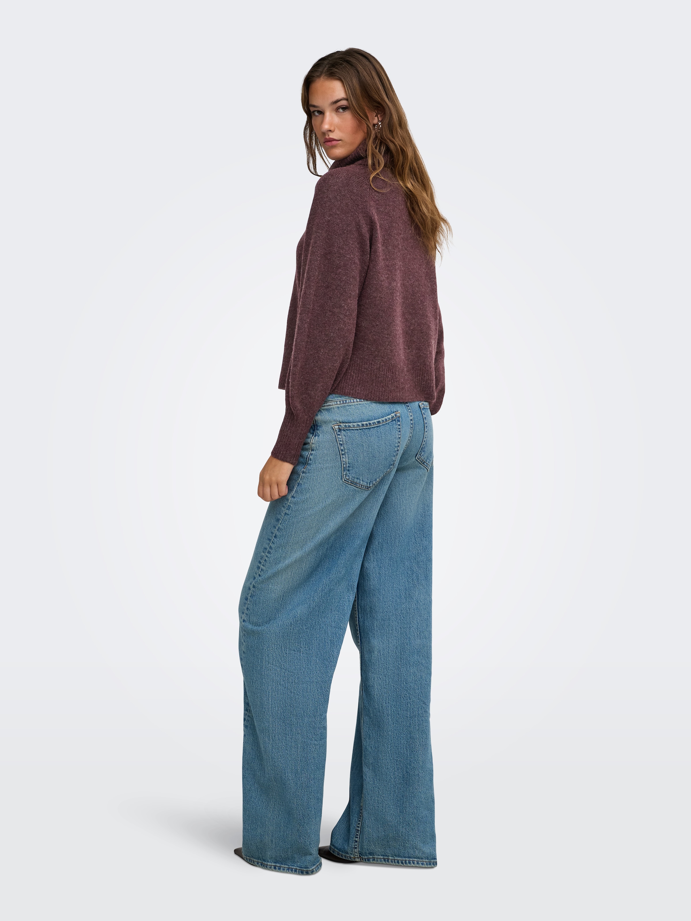 ONLY Rollkragenpullover »ONLOLIVIA LS ROLL NECK CC KNT« Materialmix, regular fit