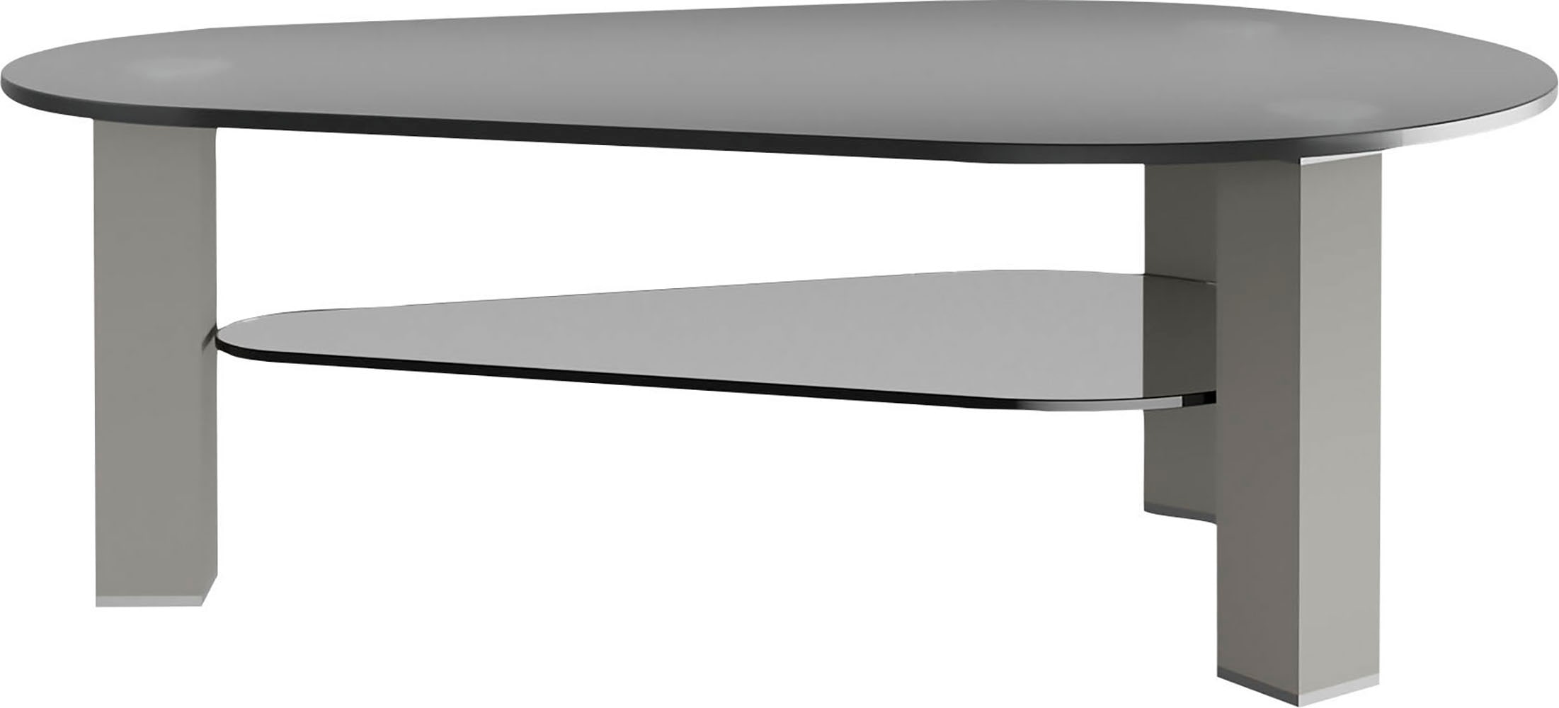Eve Collection Couchtisch, Tropfenform mit Ablage