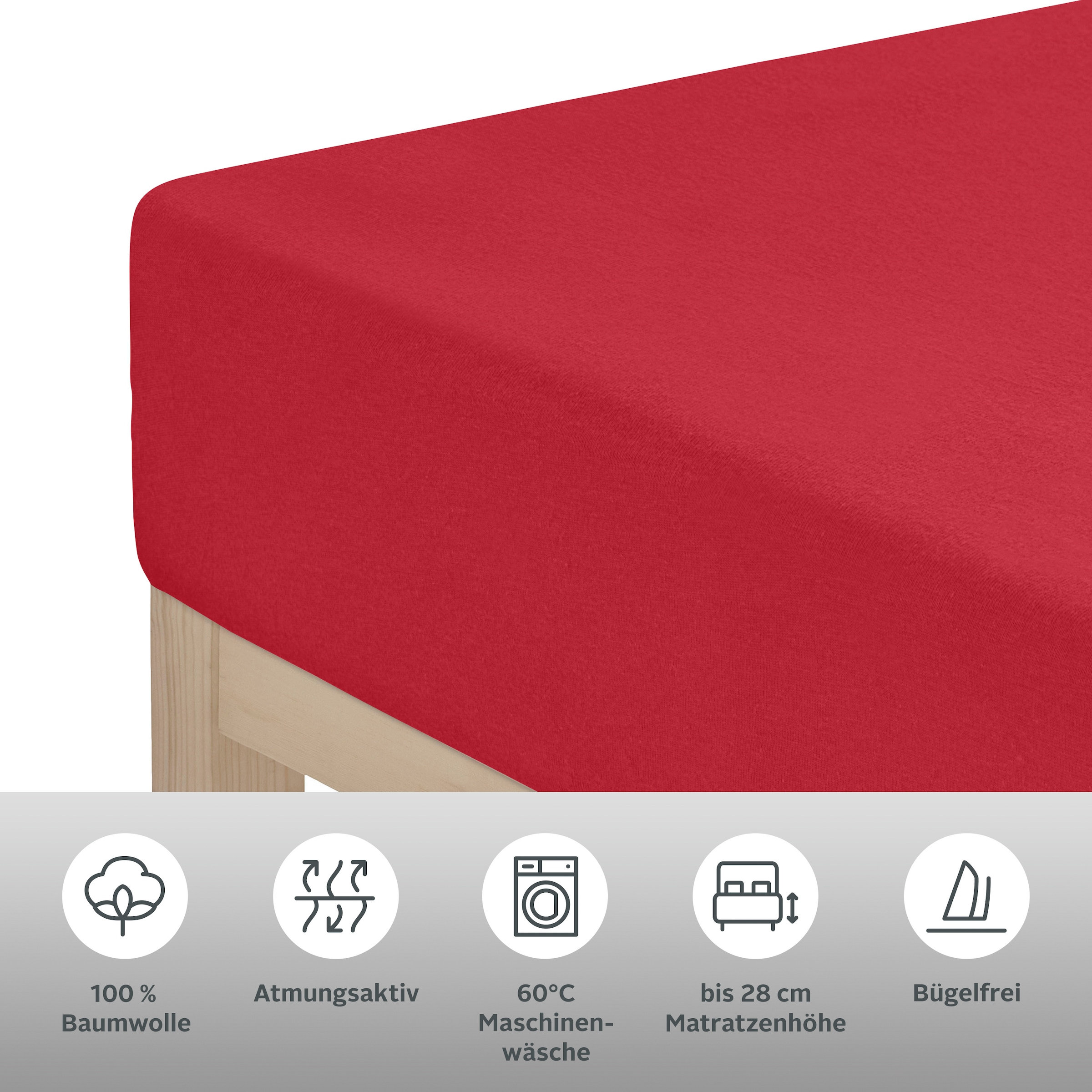 OTTO home »BLACKBERRY in PREMIUM und BASIC Qualität, 100% Baumwolle« für hohe Matratzen bis 28 cm, Bettlaken, Spannbetttuch, Boxspring