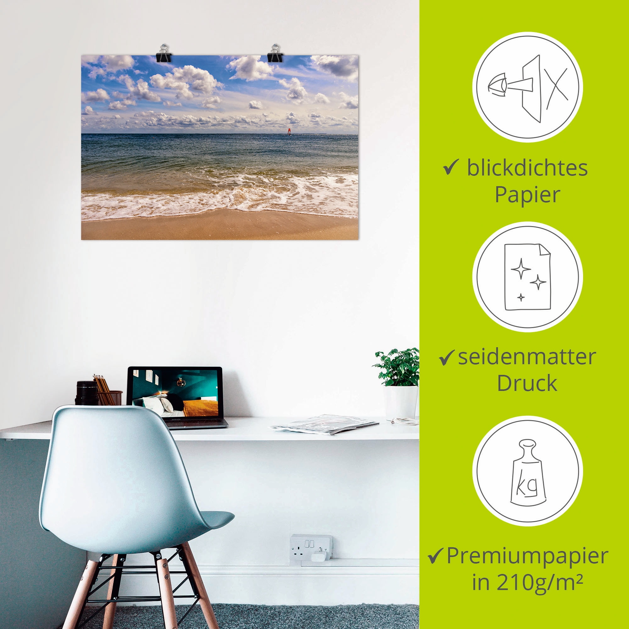 Artland Wandbild »Strandimpression Hörnum Sylt«, Strand, (1 St.), als Poster, Wandaufkleber in verschied. Größen