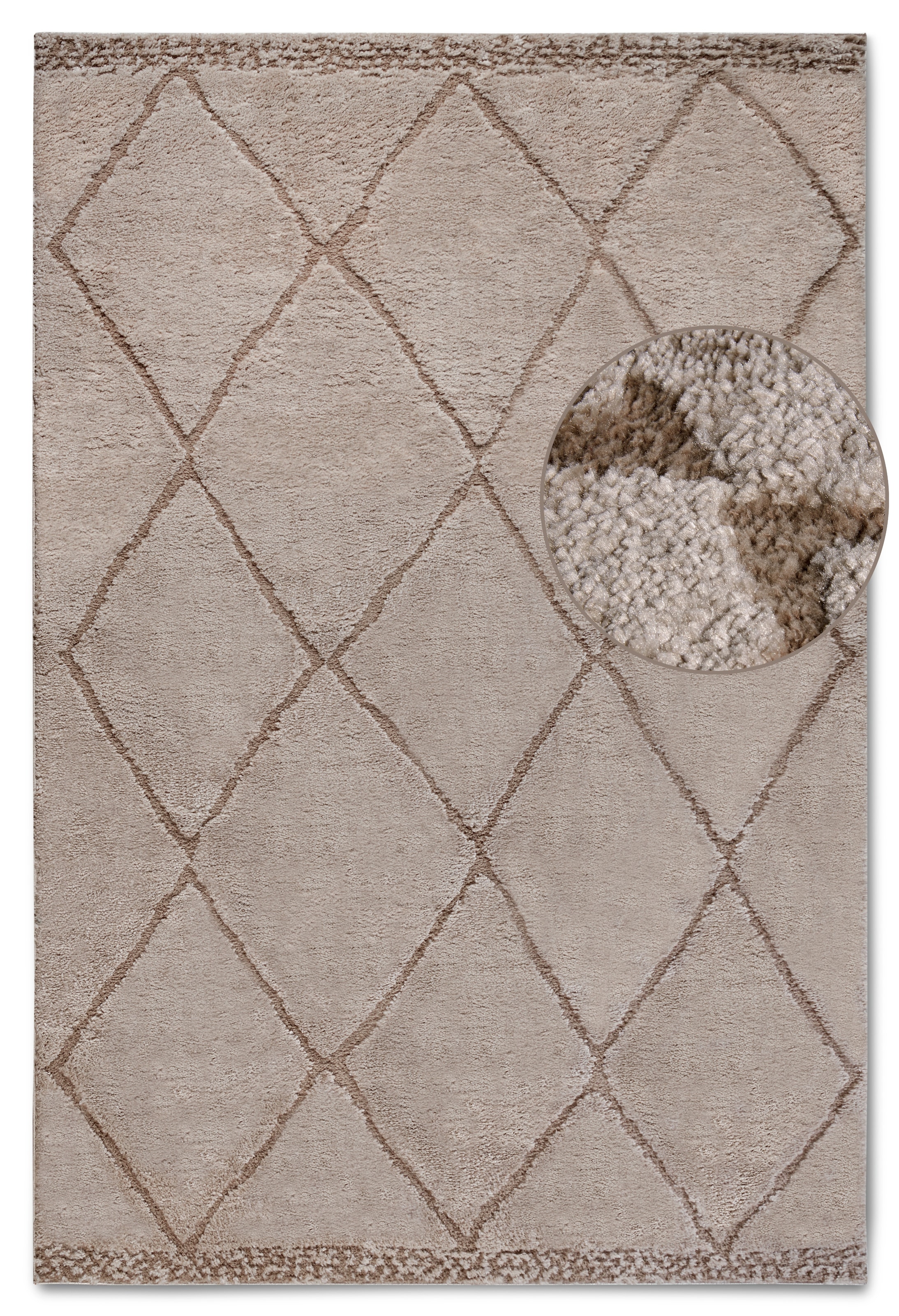 ELLE DECORATION Designteppich »Perrotin«, rechteckig, 18 mm Höhe, Läufer, Shaggy, flauschig, weich, Langflor, modern, Hoch Tief Effekt