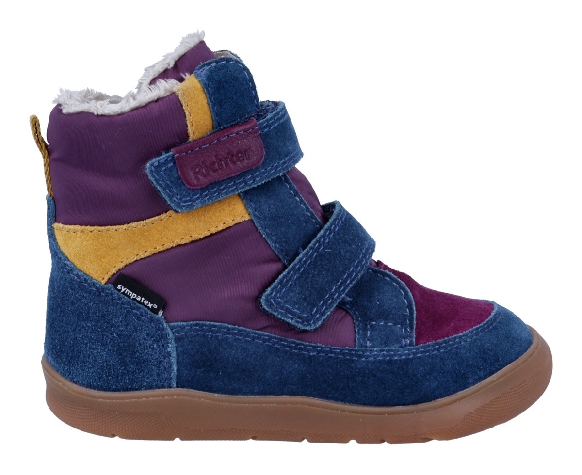 Richter Winterstiefel »Samy WMS: Mittel«, Barfußschuh, Klettstiefel mit Sympatex, Größenschablone zum Download