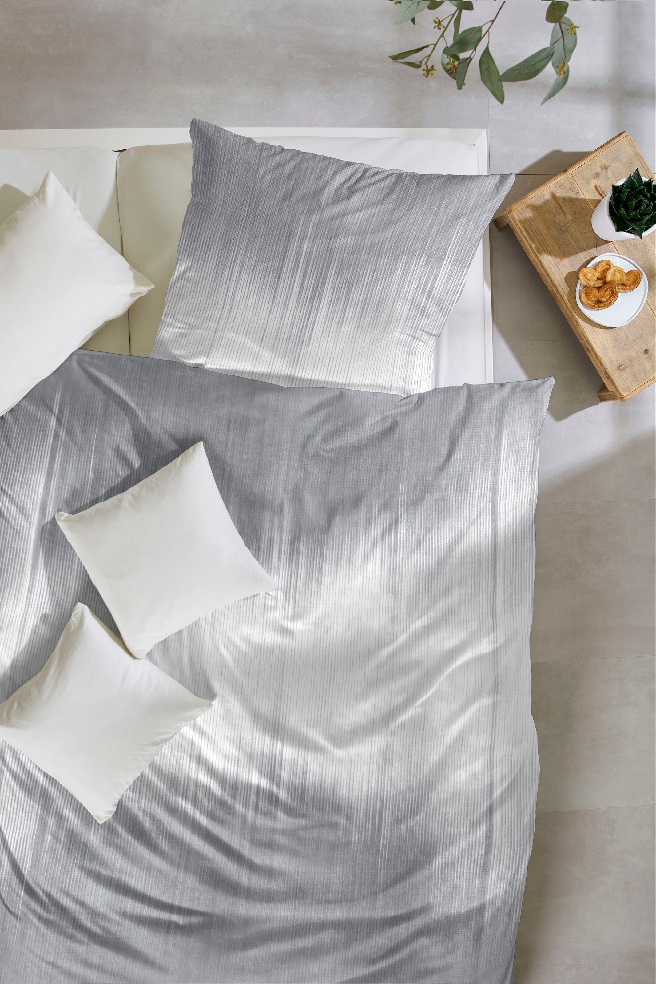 Primera Bettwäsche "Mako-Satin-Bettwäsche Ebbe & Flut" 2 Stk. mit einem zar günstig online kaufen