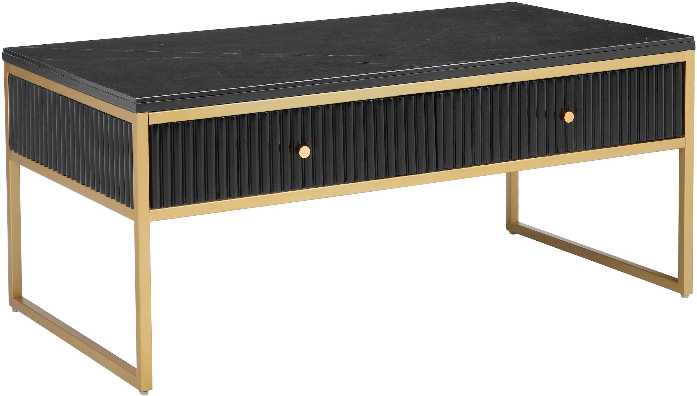 Leonique Couchtisch "Fleuriss" Keramikplatte, goldenen Beinen, FSC-zertifiz günstig online kaufen