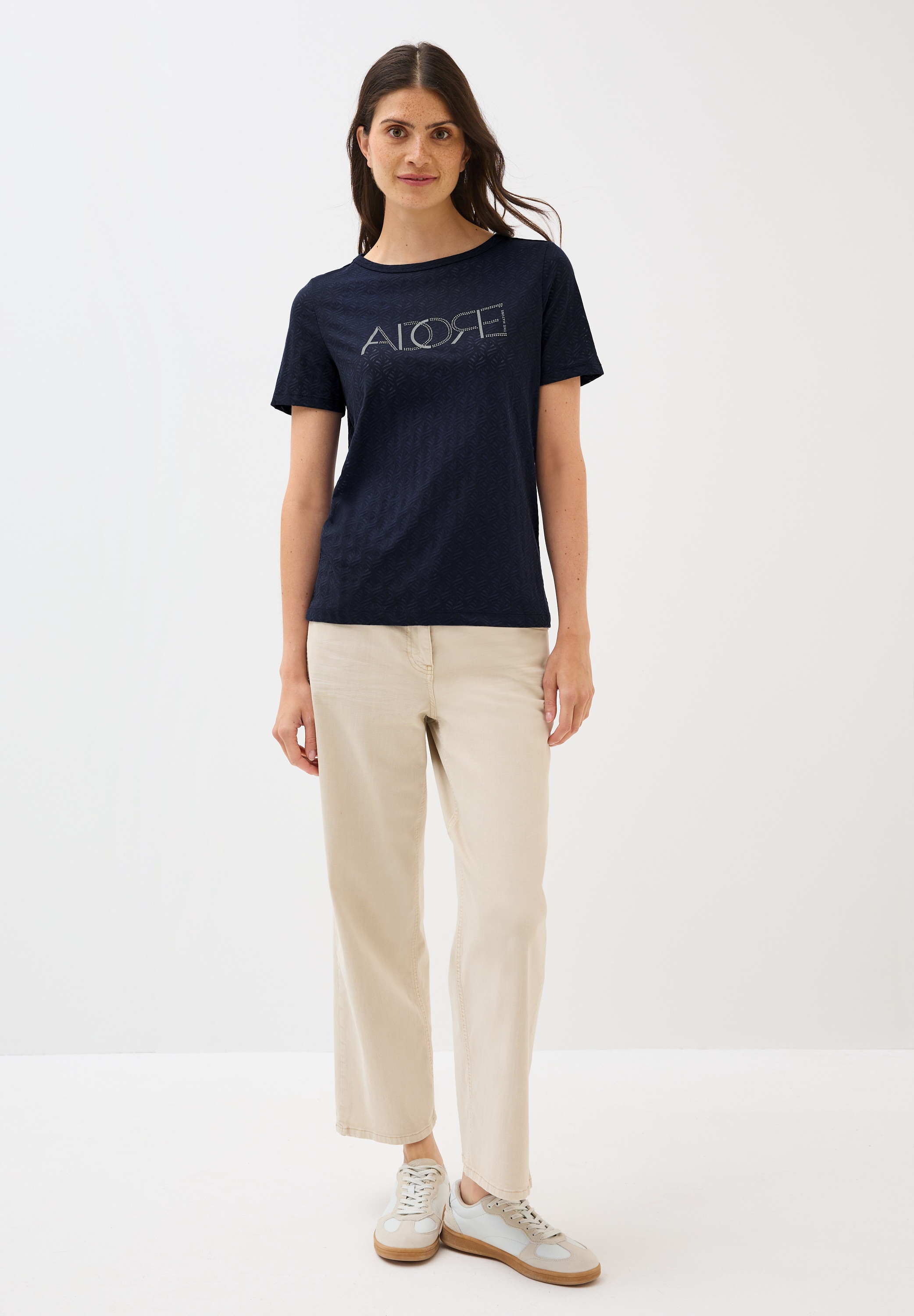 Cecil T-Shirt, mit Burnout-Optik