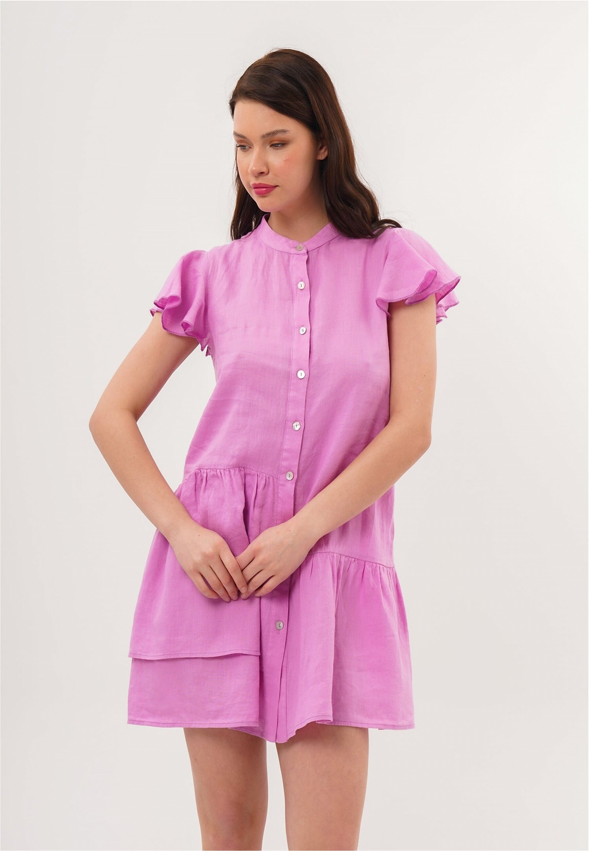 freshlions Jerseykleid "Jolin", mit zarten Volantärmeln günstig online kaufen