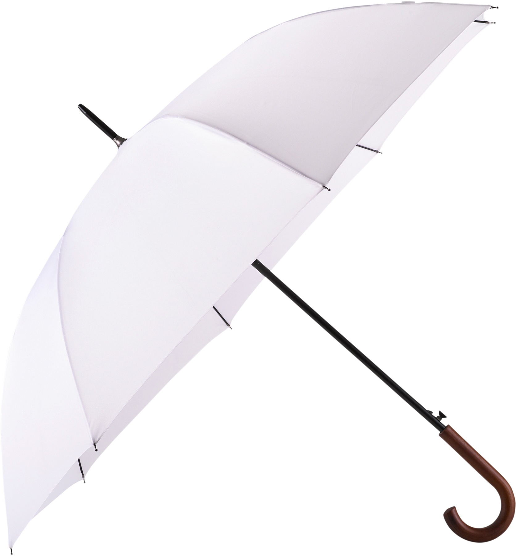 EuroSCHIRM Partnerschirm "Automatik W130, weiß", Regenschirm für Zwei, mit Automatik, Griff aus Holz, extra großes Dach