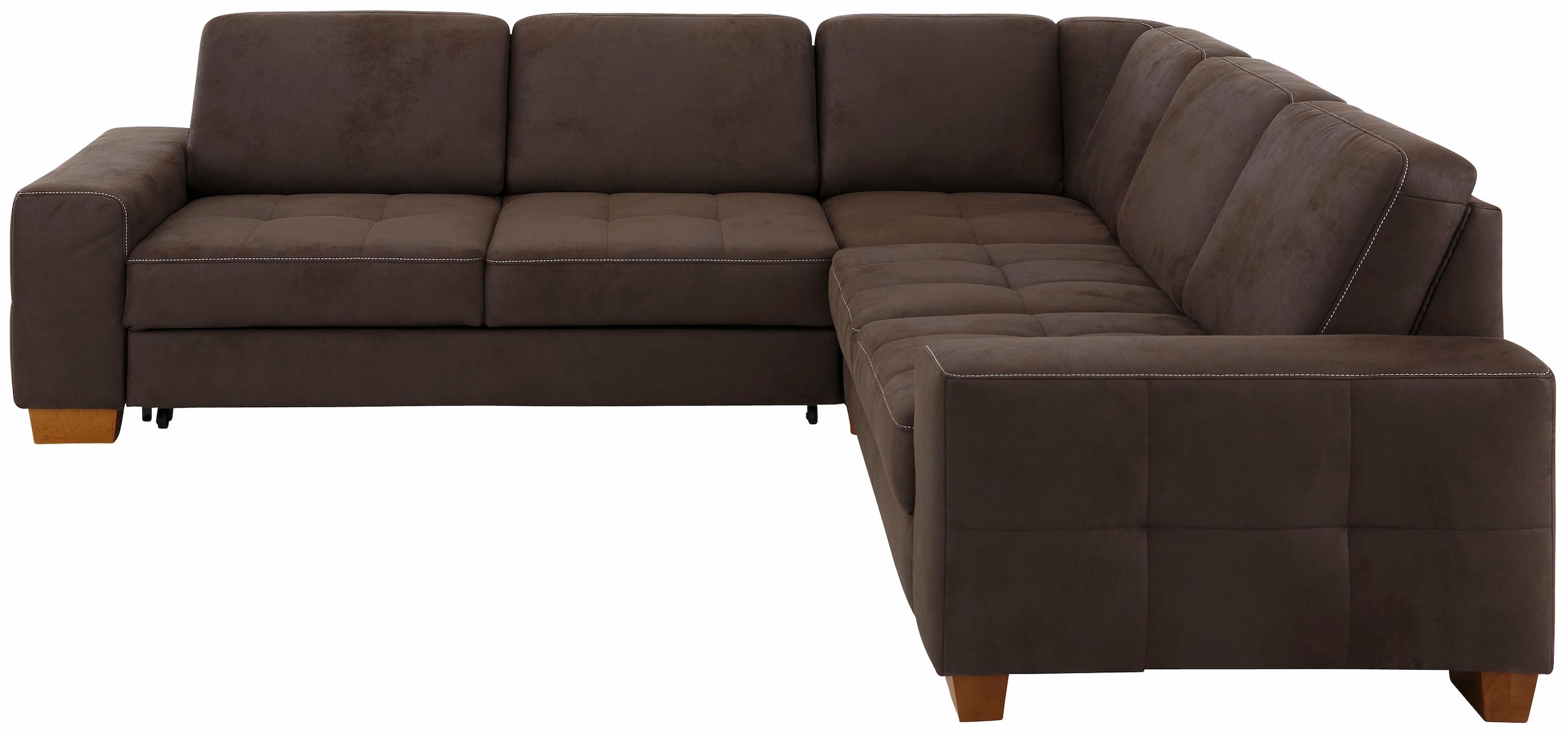 OTTO home Ecksofa "Puccini L-Form" mit Federkern, Sitztiefenverstellung, Kontrastnaht